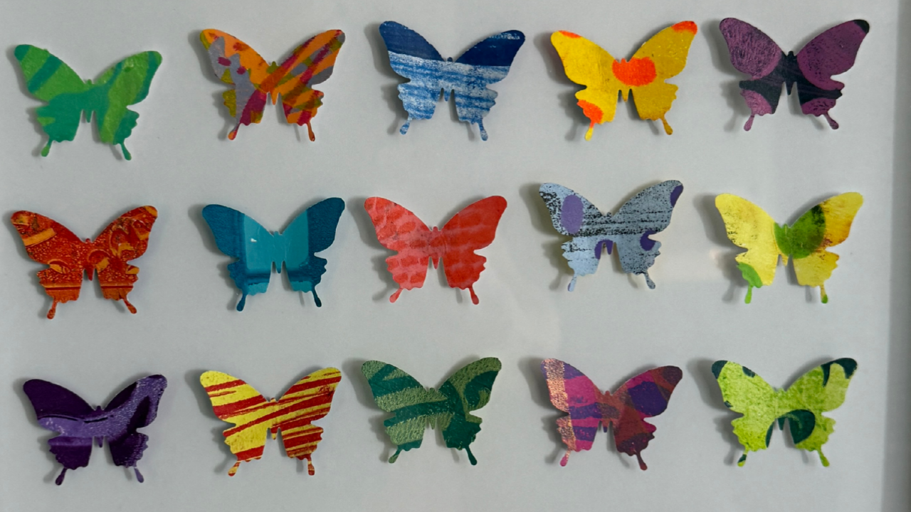 DIY Butterfly Wall Art with Paper & Butterfly Punch