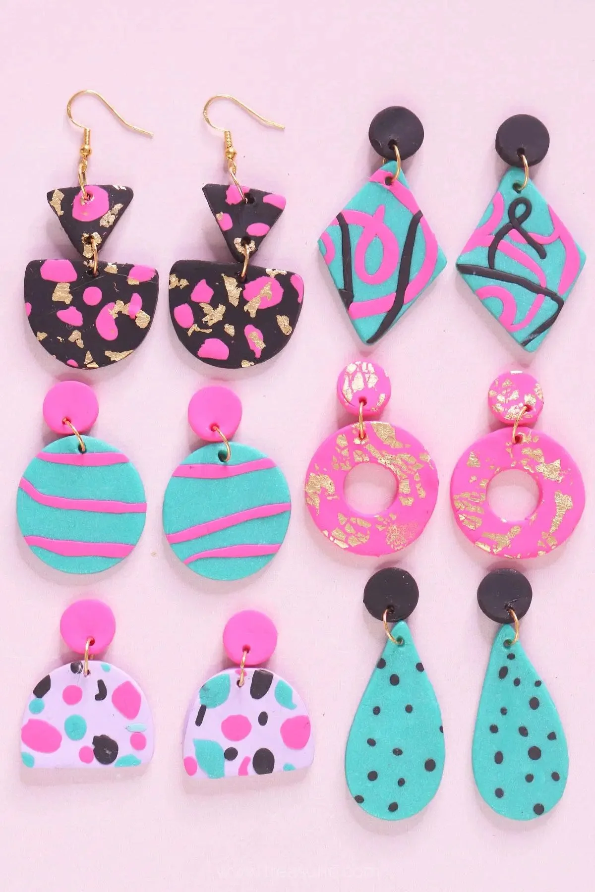 37 Colorful Polymer Clay Earring Designs + Easy Tutorial for Beginners ...