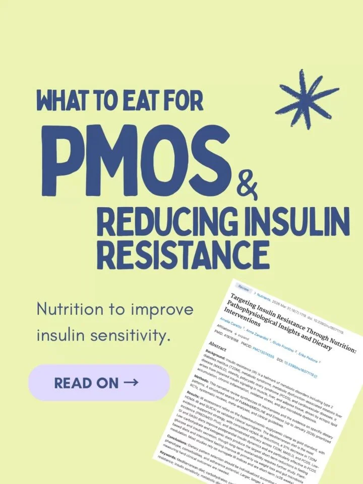 Exactly how do different diets reduce insulin resistance? ⭐️ Research paper deep dive &darr;
Insulin resistance is a common symptom and driver of PMOS, so being able to manage this can be a really key way to manage symptoms. Diet, exercise and lifest