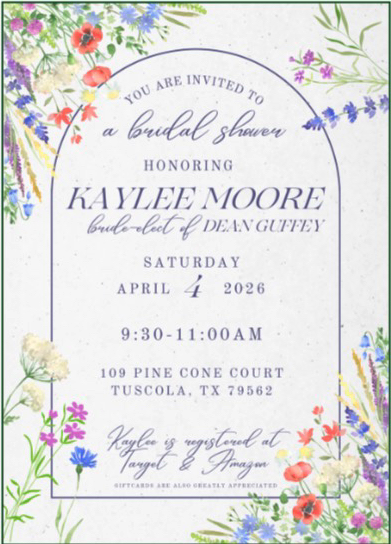 Moore/Guffey Bridal Shower