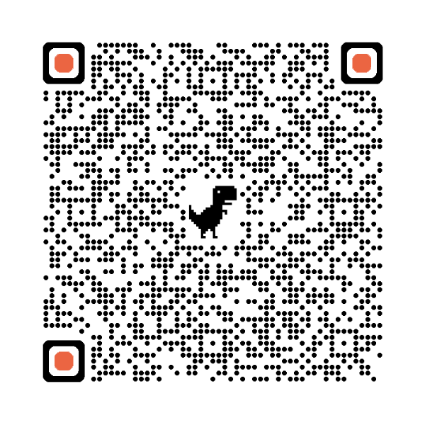 QR code with dinosaur icon