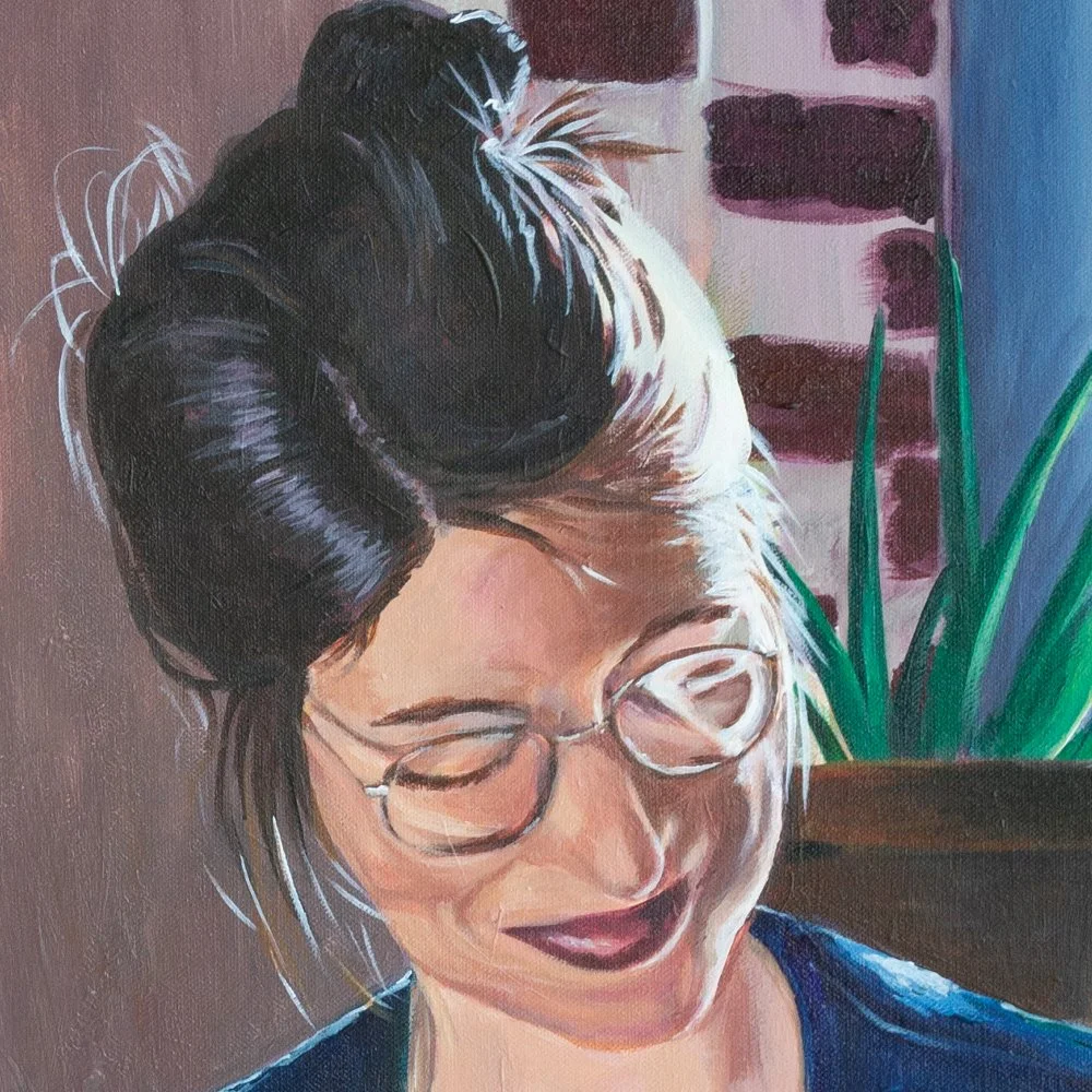 Young mother's face