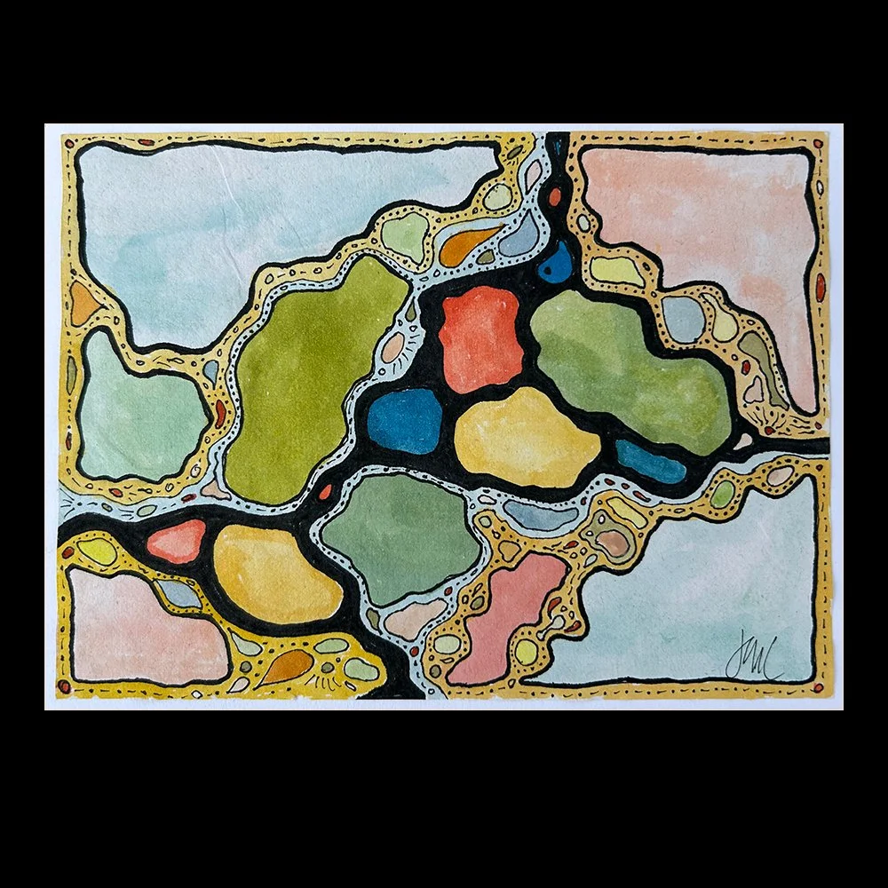 Color Traps - 7" x 5" - Watercolor & Ink on Paper