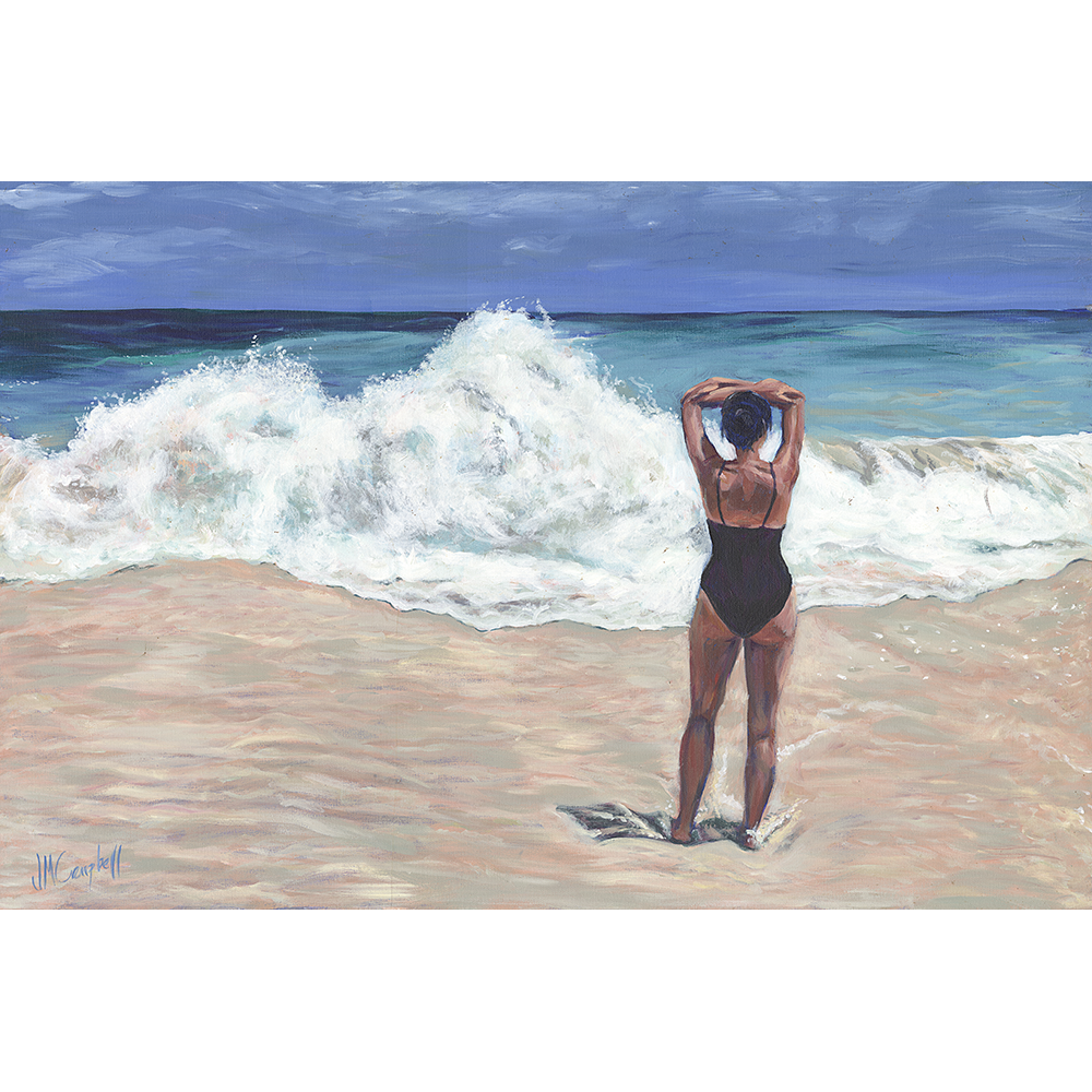 Sea Gazing - Acrylic on Canvas   -   36” x 24”