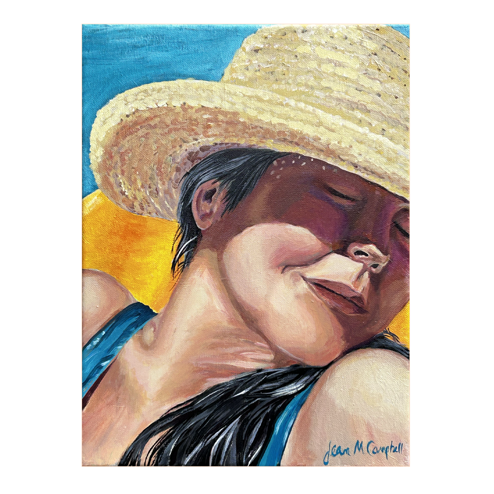 In Love with Water - Acrylic painting of Jean Campbell