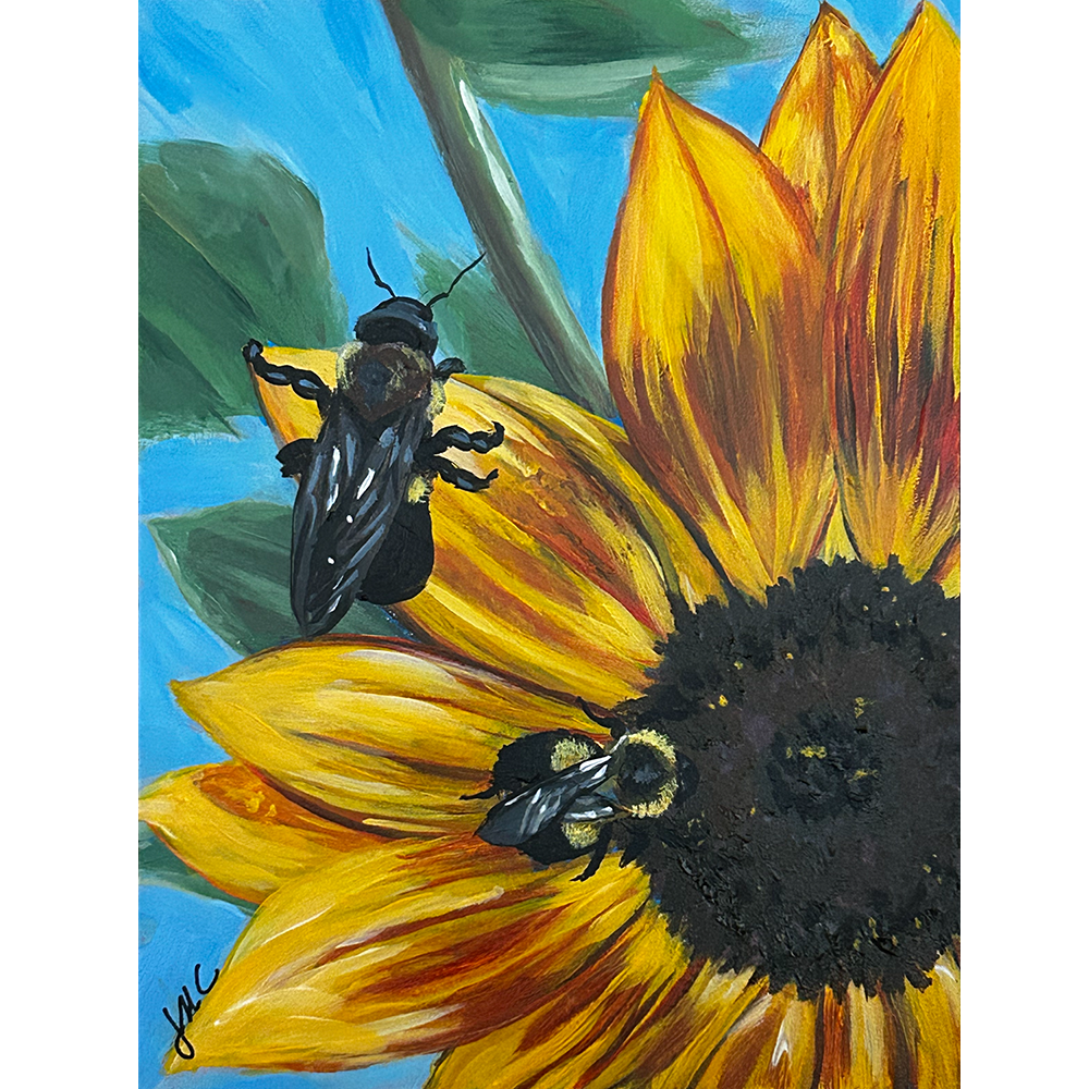 Essential Workers 1 - Acrylic on Canvas Board- 6" x 8"