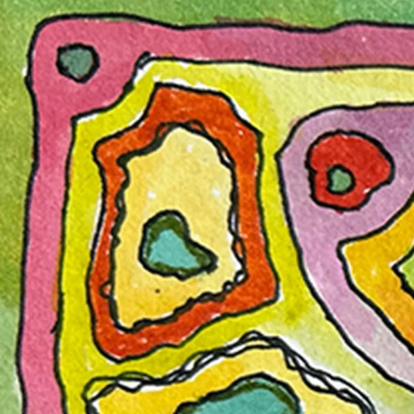 Detail from Color Maze abstract art piece