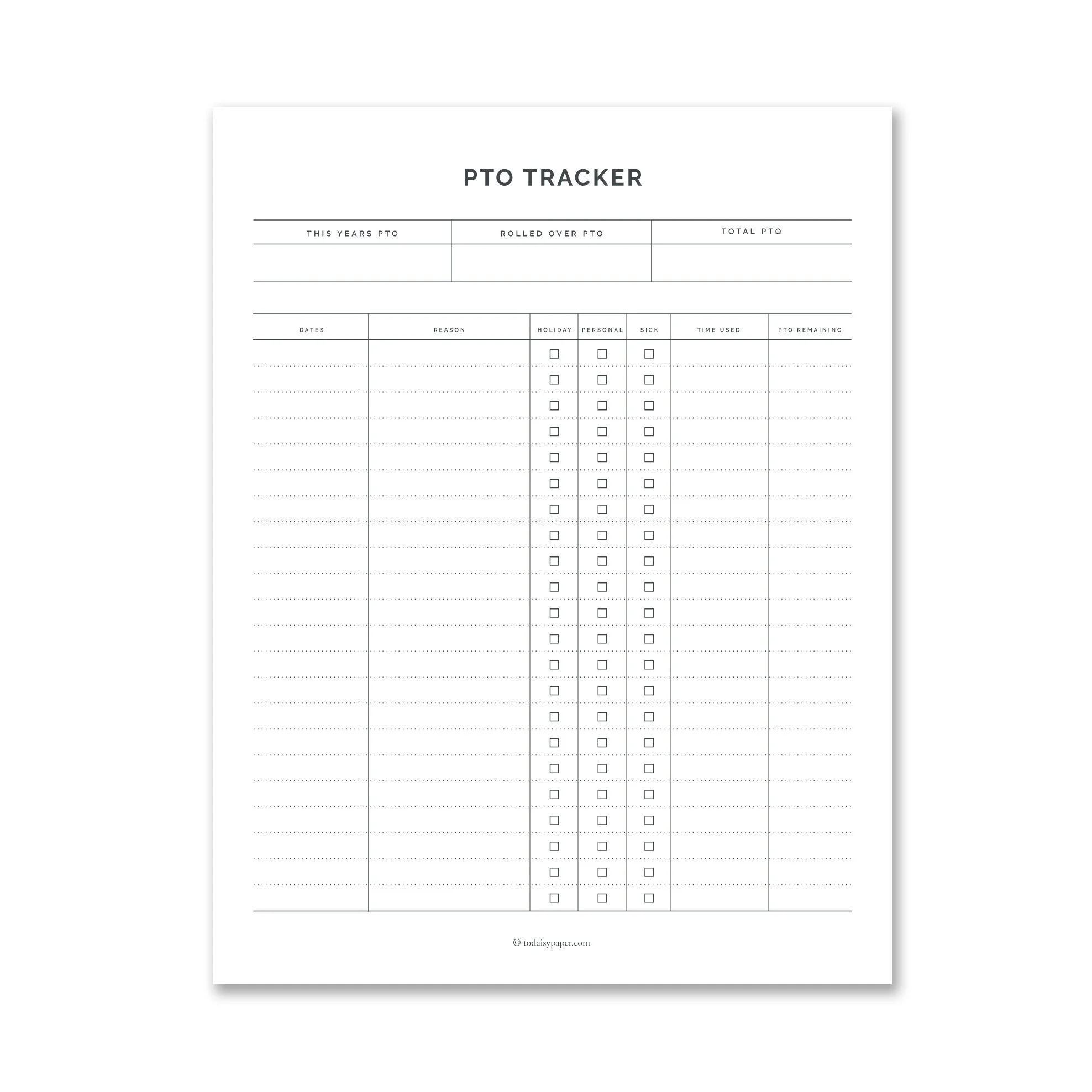 PTO Tracker