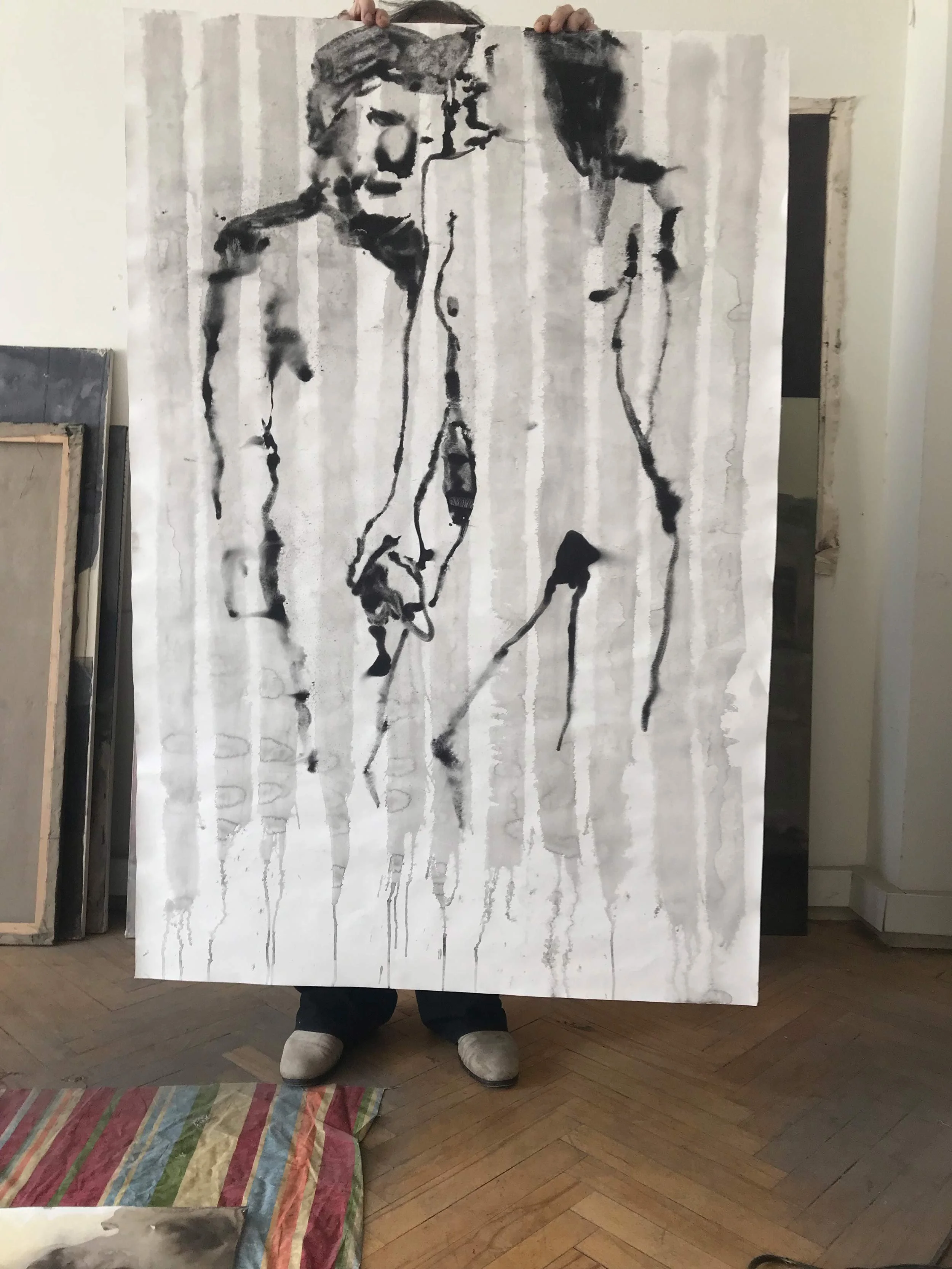 'Untitled', 2014,
Aquarelle on Paper,
150 x 100 cm (59.06 x 39.37 in)