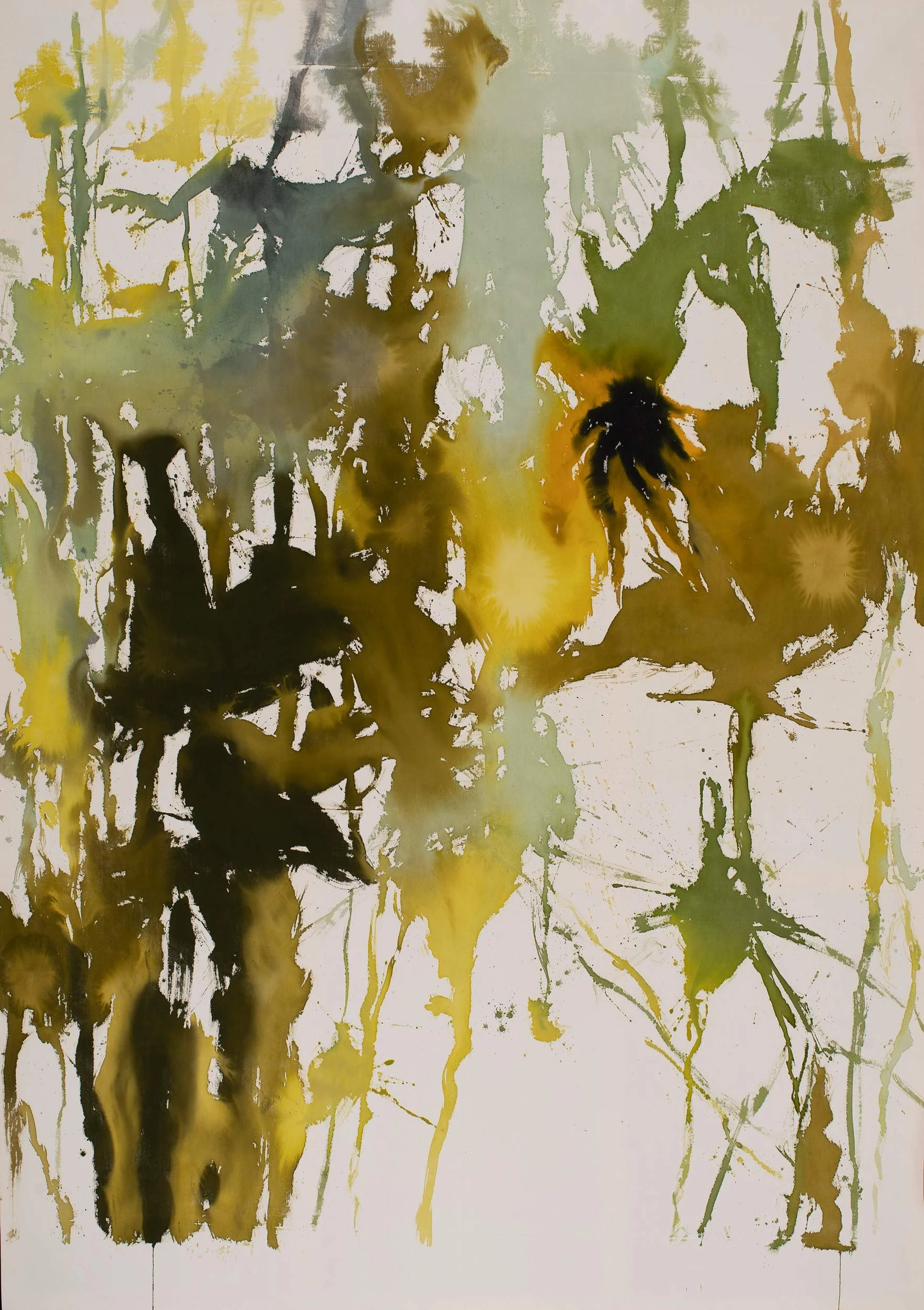 'Untitled', 2021, 
Watercolor on Canvas, 
295 x 206 cm (116.14 x 81.10 in)
