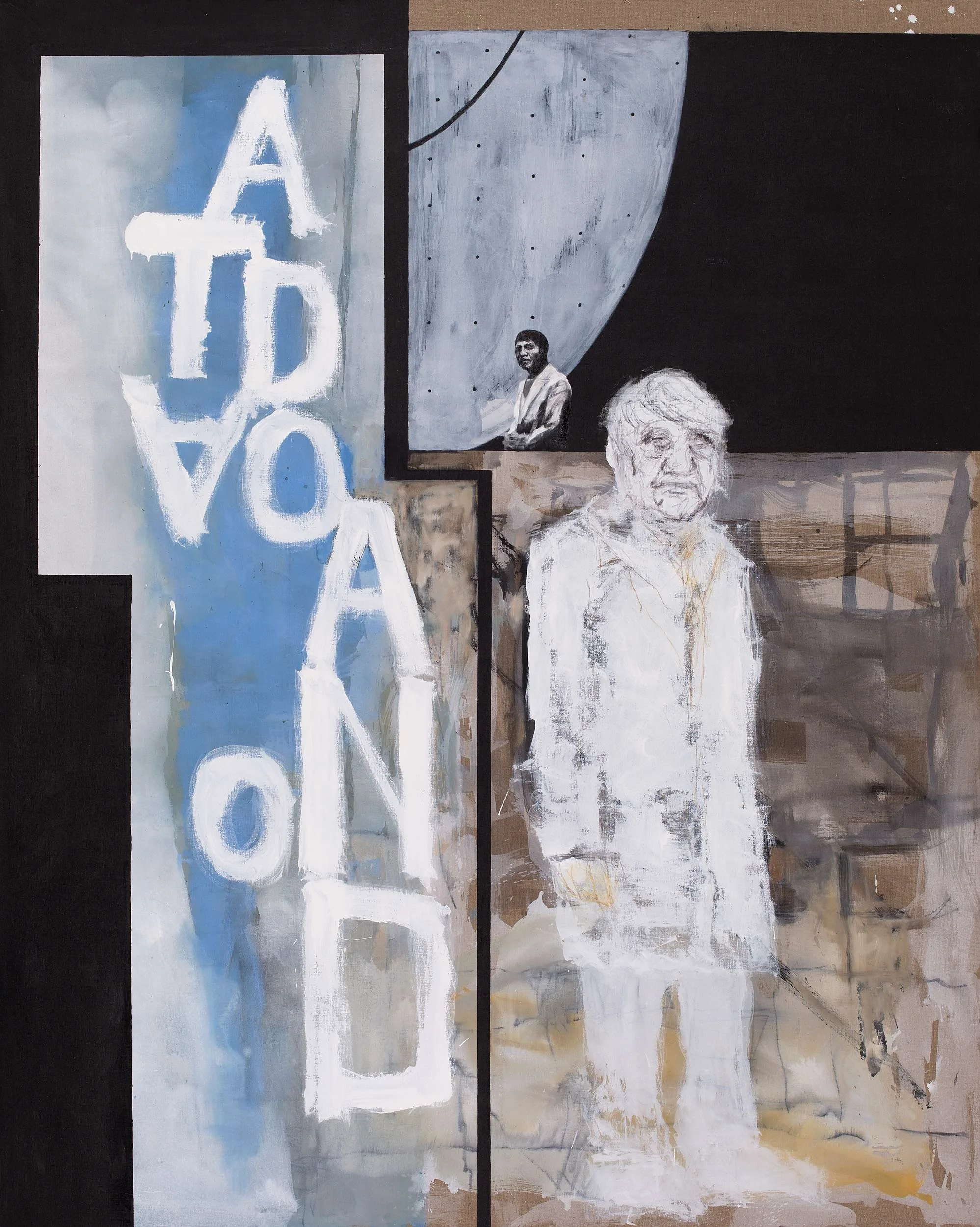 'Untitled', 2021, 
Acrylic, Pigment, Aquarelle and Oil on Canvas, 
250 x 200 cm (98.43 x 78.74 in)