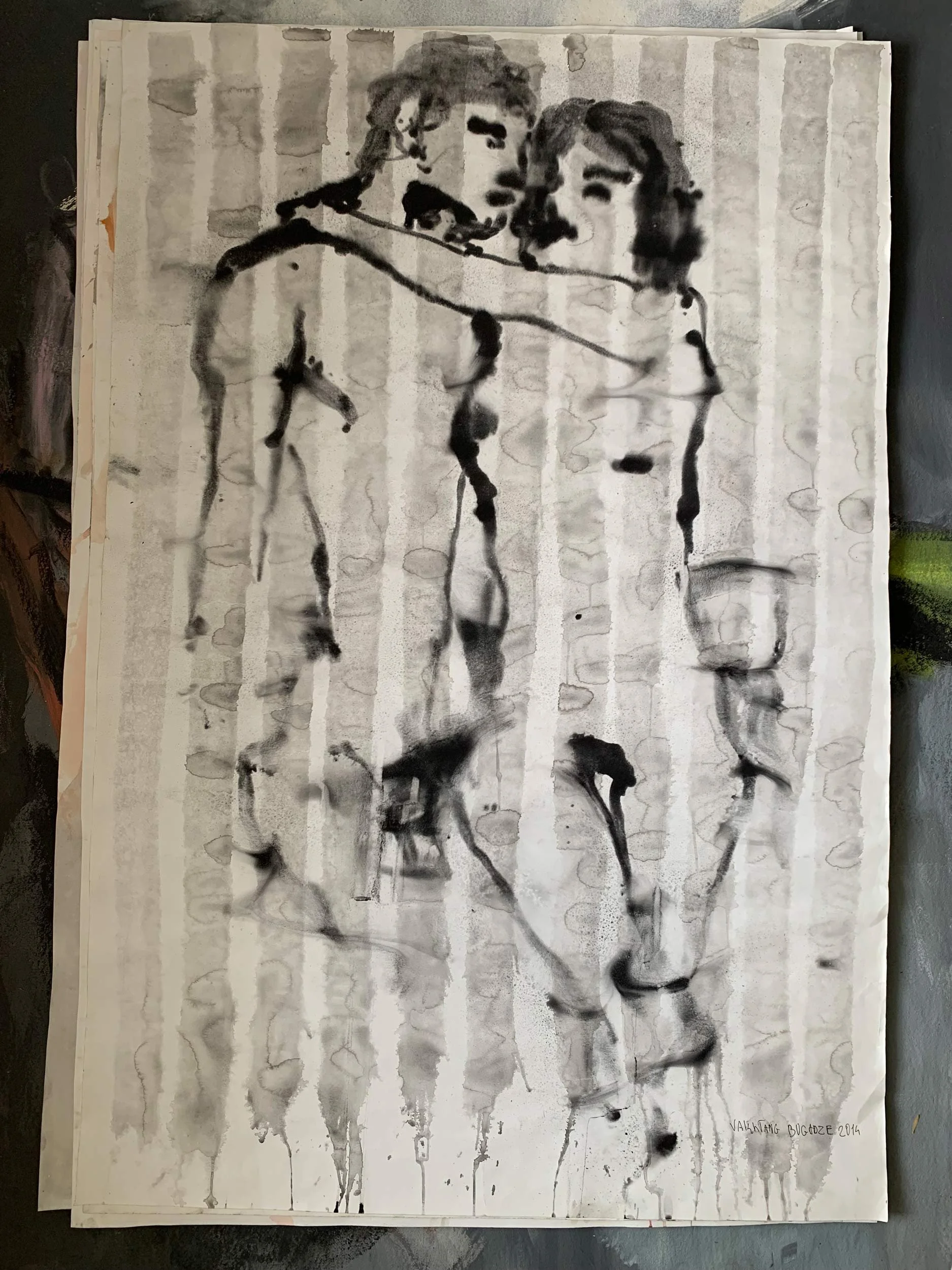 'Untitled', 2014,
Aquarelle on Paper,
150 x 100 cm (59.06 x 39.37 in)