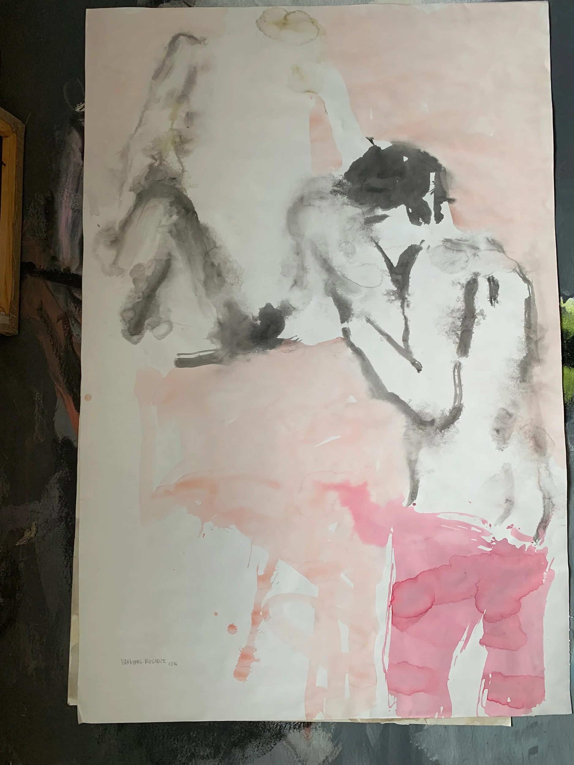 'Untitled', 2014,
Aquarelle on Paper,
150 x 100 cm (59.06 x 39.37 in)