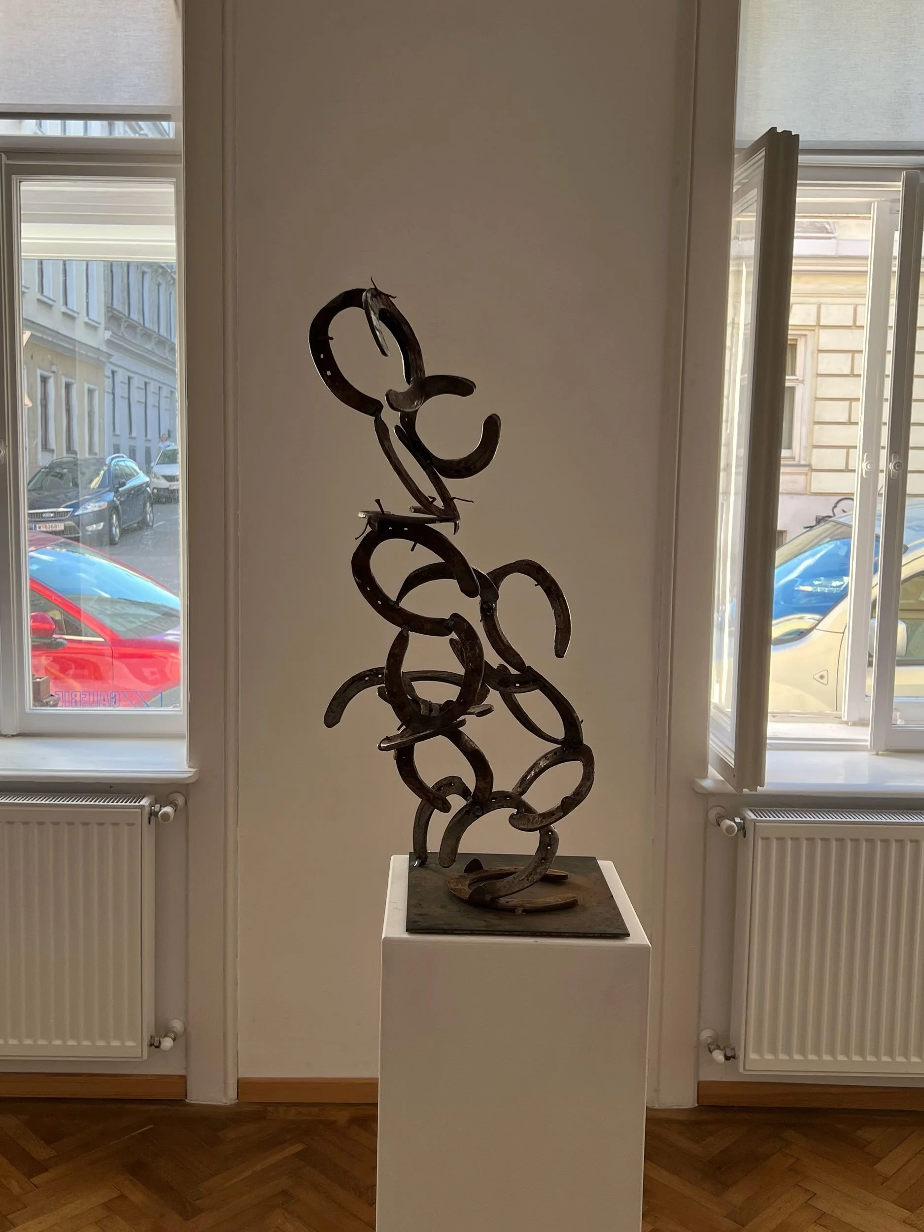 'Untitled', 2022, Austria,
Horseshoes,
40 x 55 x 105 cm (15.75 x 21.65 x 41.34 in)