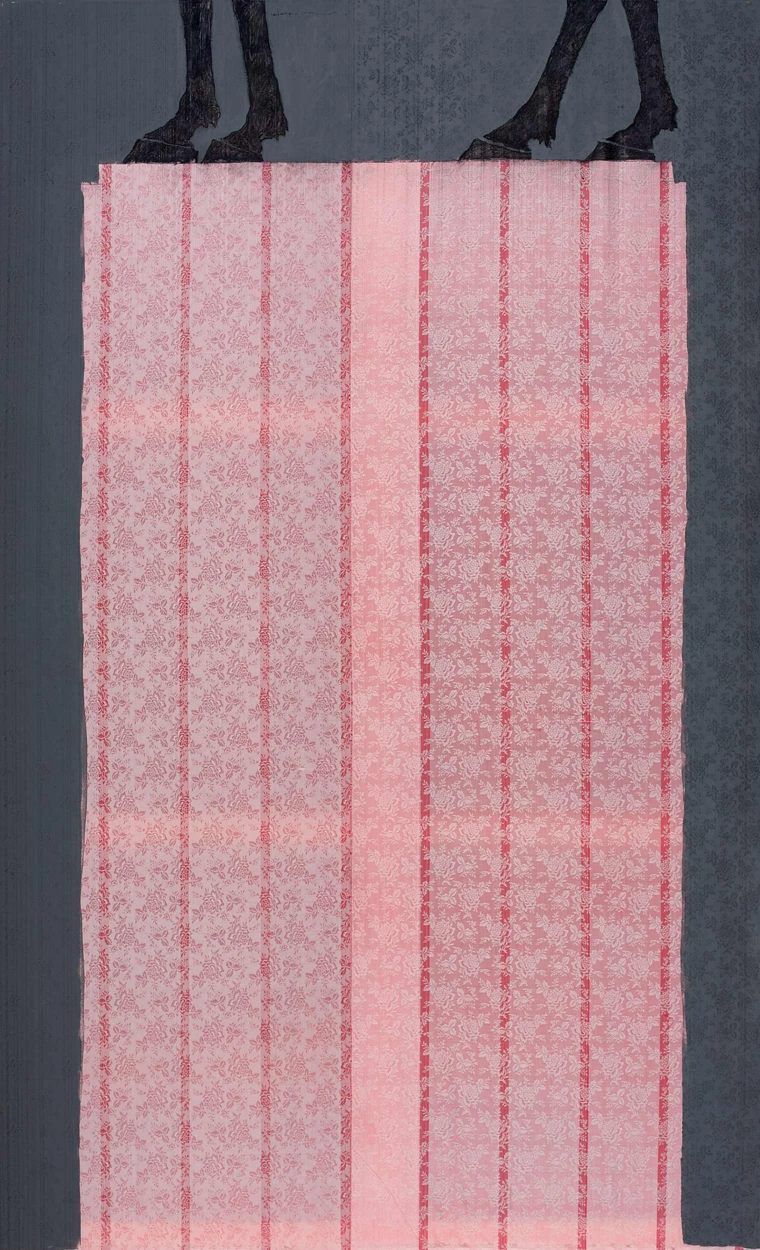 'Derbi 91', 2013,
Acrylic on Textured Fabric,
230 x 140 cm (90.55 x 55.12 in)