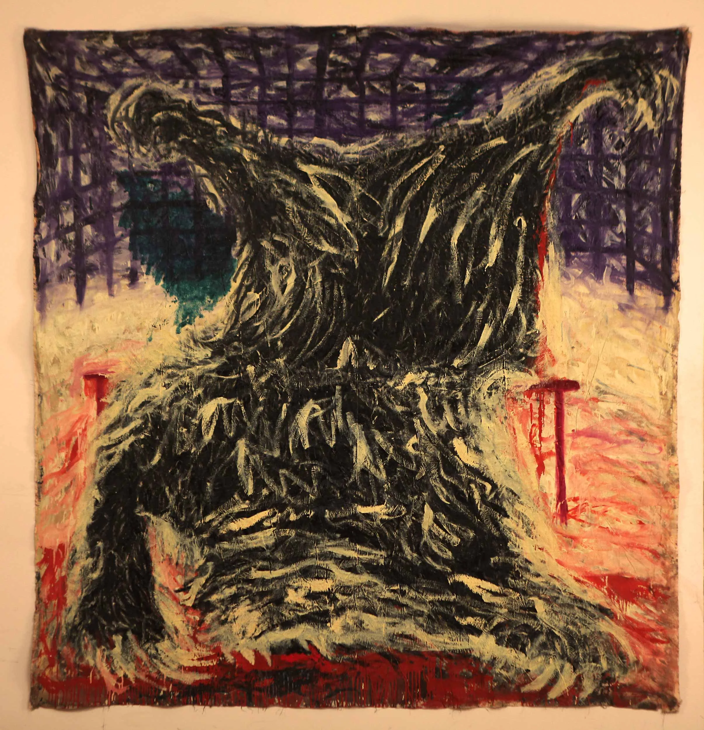 'Tiger Skin', 1999,
Oil on Canvas,
200 x 200 cm (78.74 x 78.74 in)