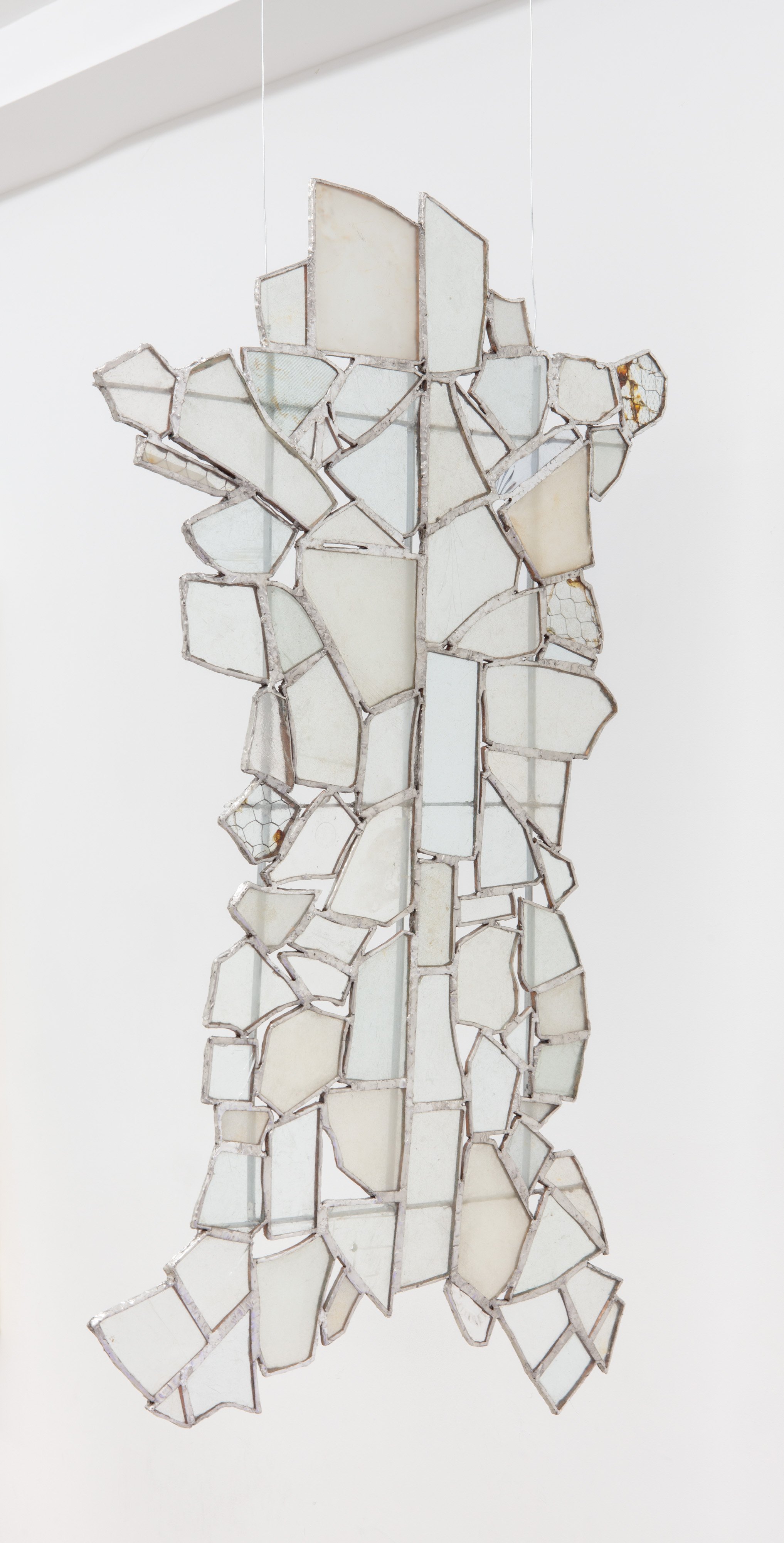 Stained glass sculpture by artist Lizzie Wright, 2017.