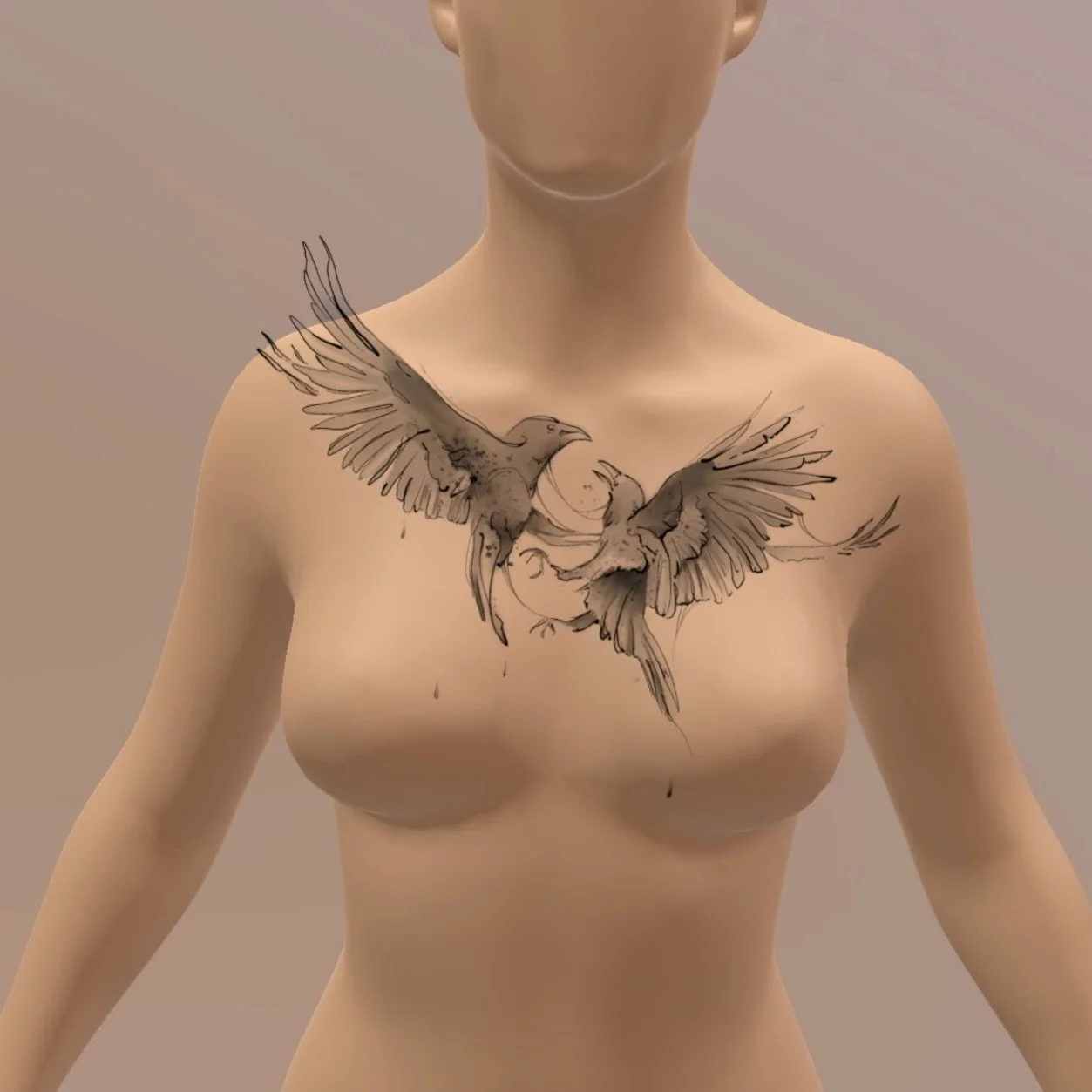 Crow tattoo design ✨ 
#tattoo #crowtattoo #birdtattoo