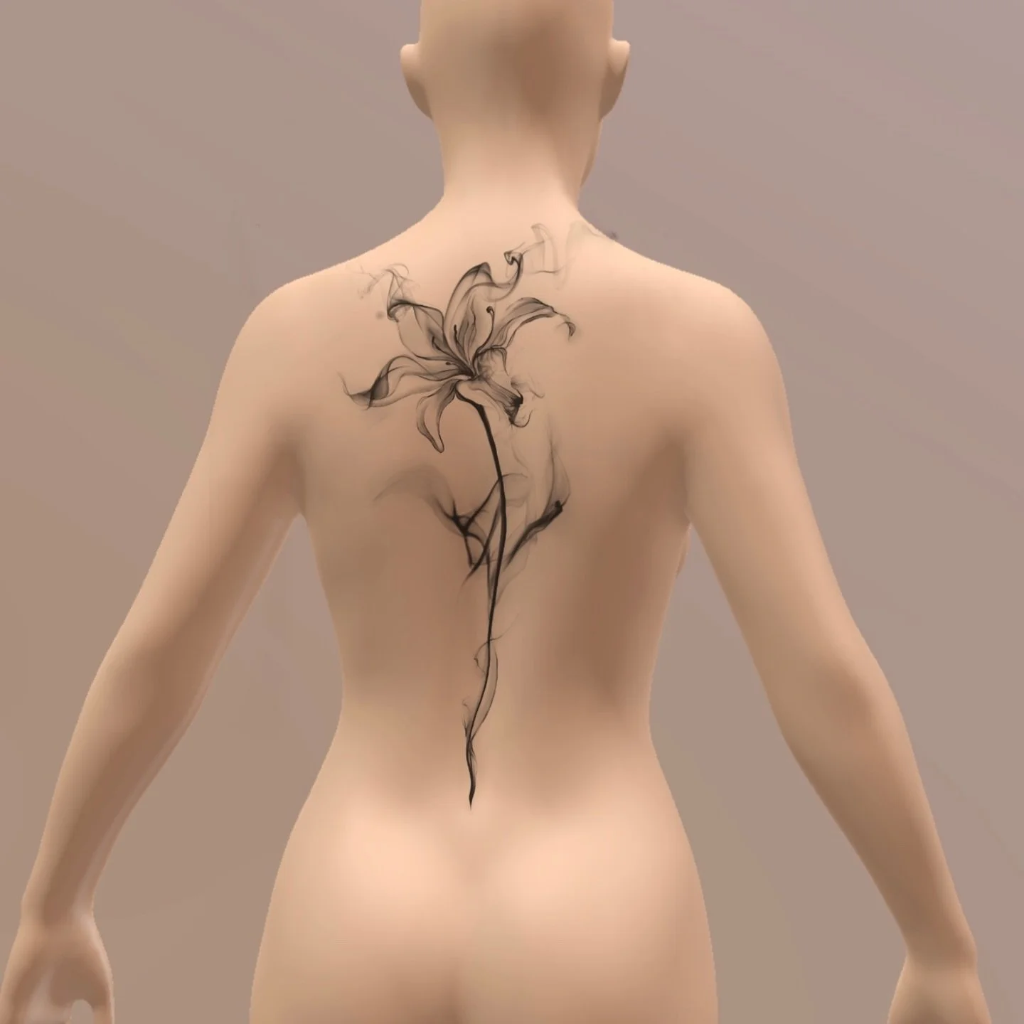 Smokey Lily ! Available, but I can also design another Smokey flower custom for your skin ✨
Booking open for London 🇬🇧 Brighton 🇬🇧 &amp; Montreal 🇨🇦