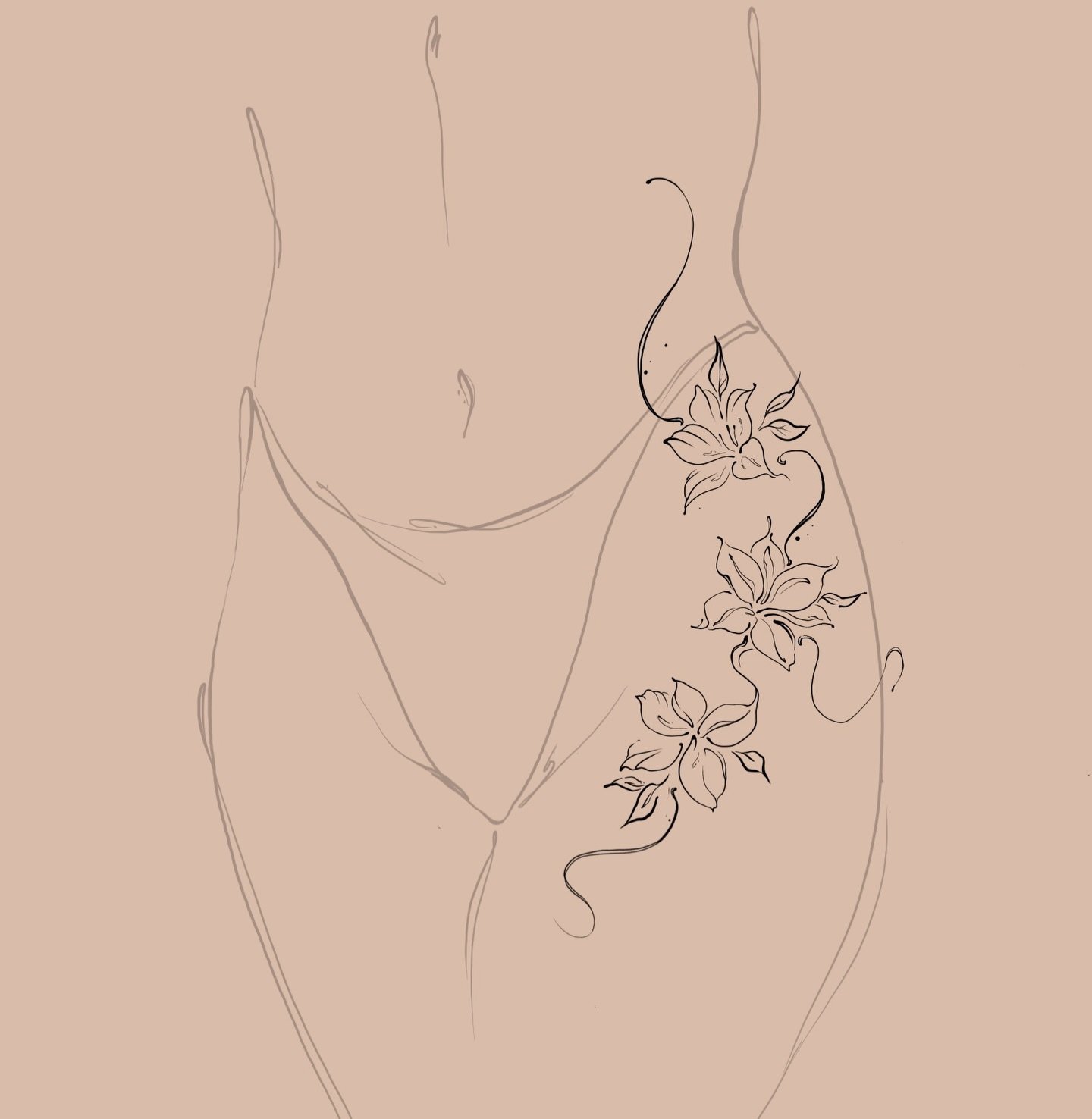 Abstract flowers tattoo design ✨ 
As usual, can be done on any placement 
By @elfeeart 

#tattoo #floraltattoo #abstracttattoo #montrealtattoo #womantattoo