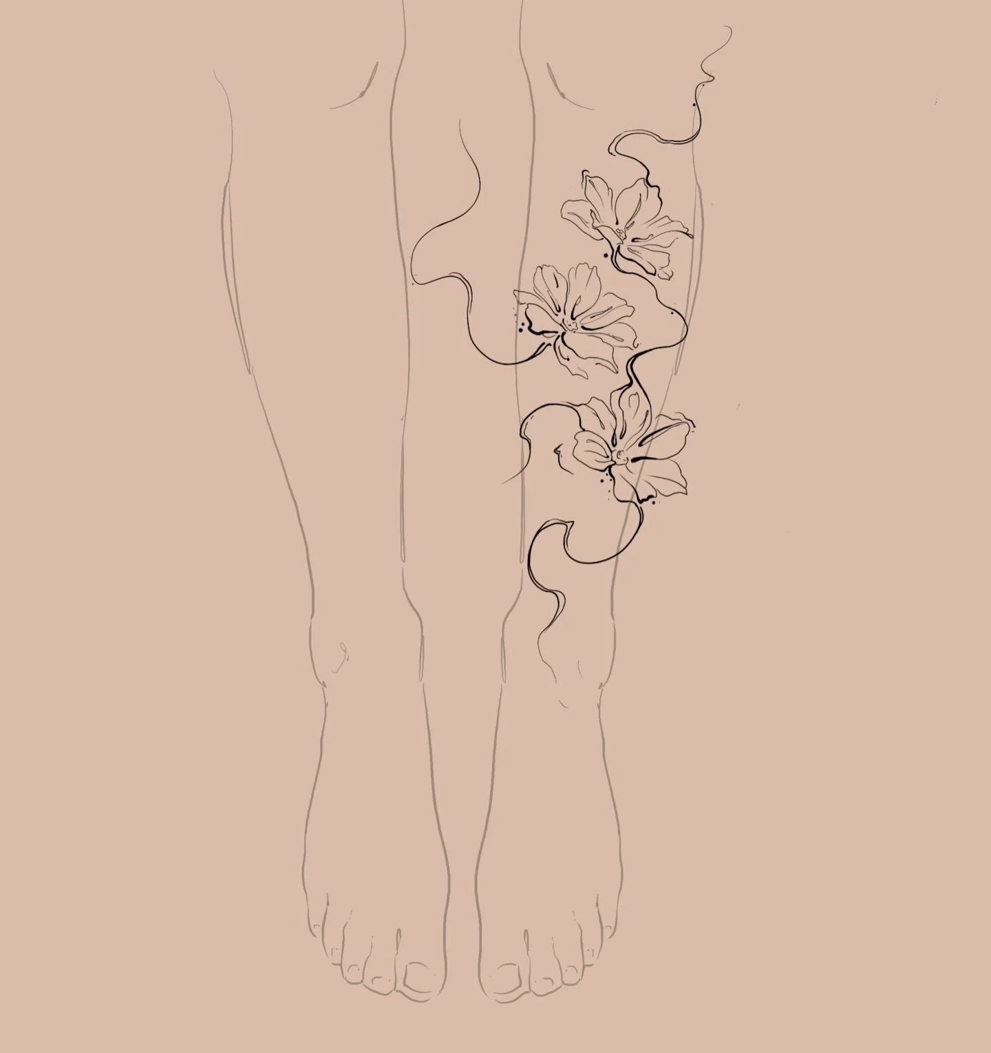 Abstract flowers tattoo design ✨ 
As usual, can be done on any placement 
By @elfeeart 

#tattoo #floraltattoo #abstracttattoo #montrealtattoo #womantattoo