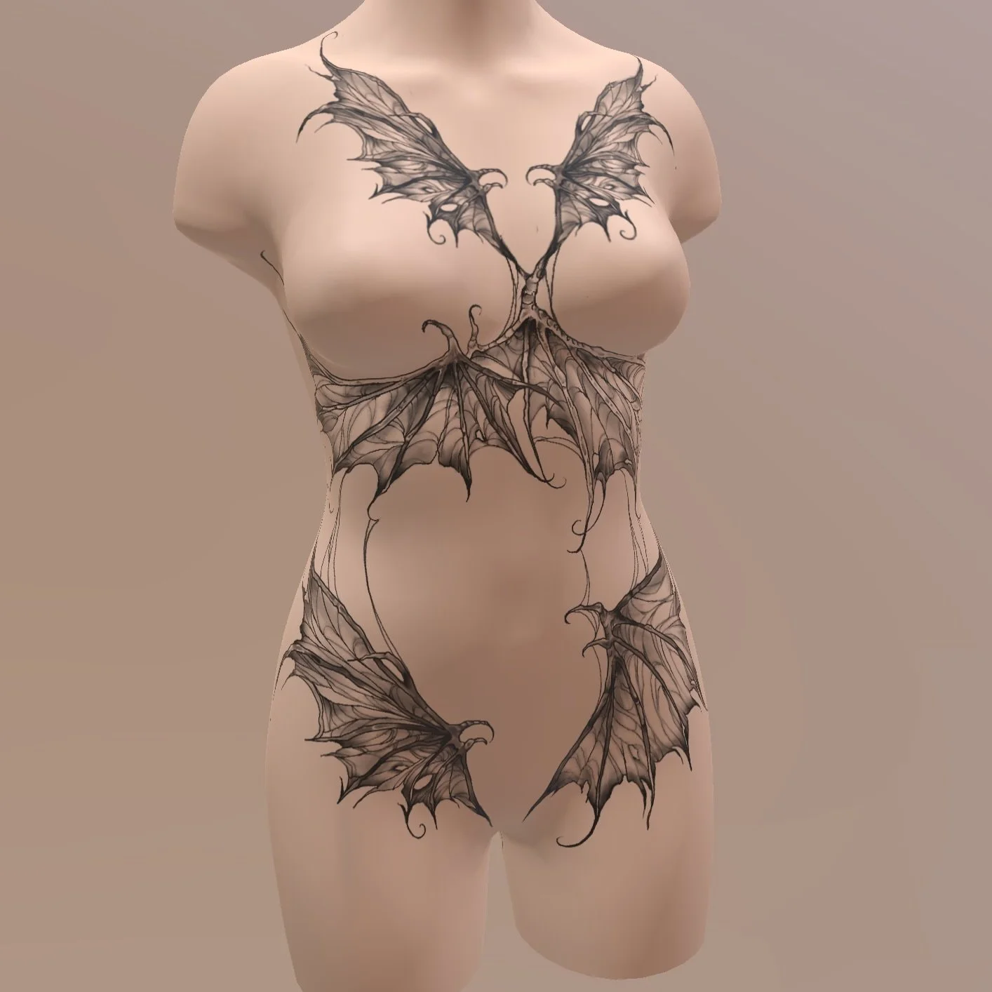 Dragon wings bodysuit