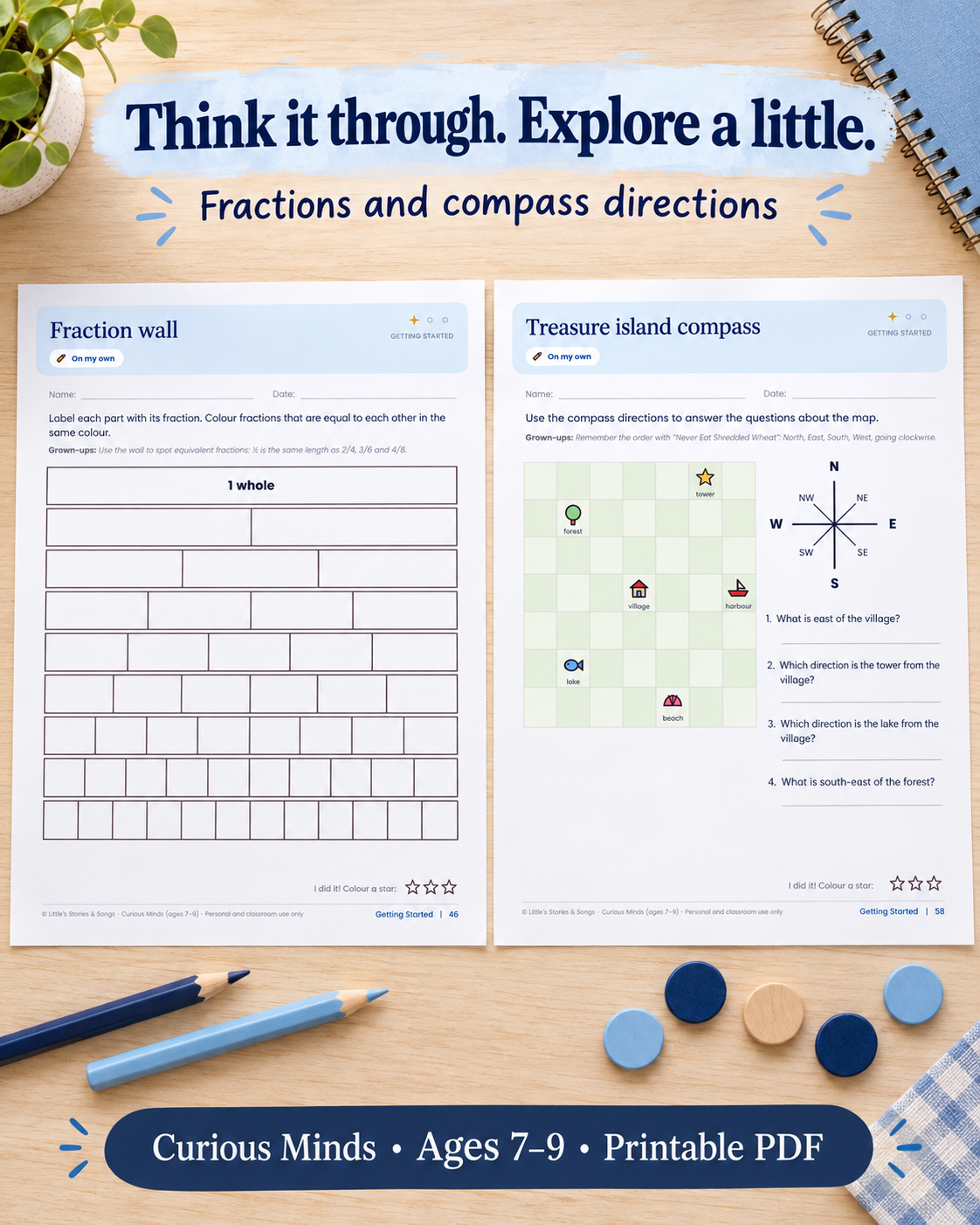 Fraction and Compass Worksheet Preview-3.png