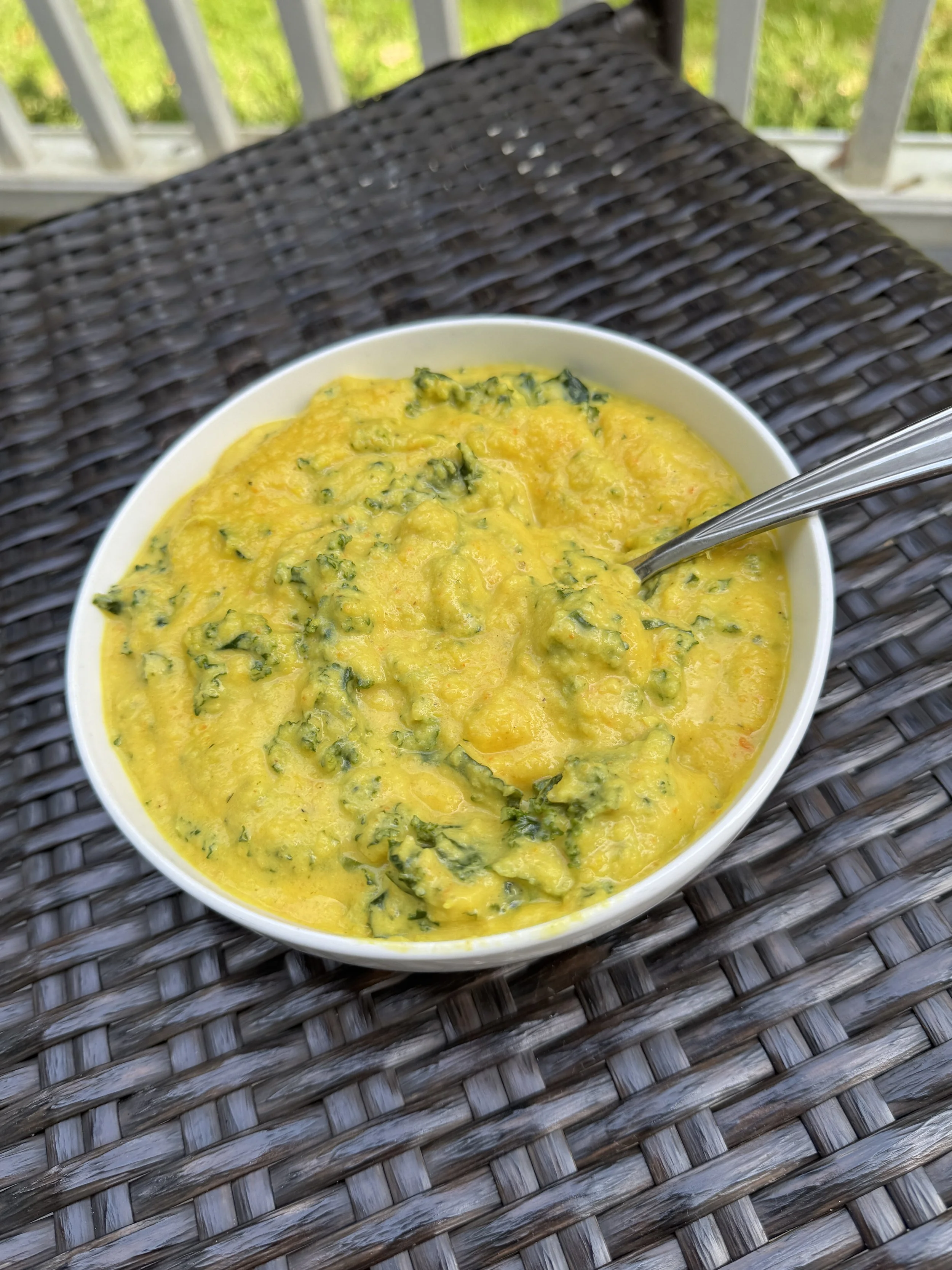 Roasted Veggie Bone Broth Soup