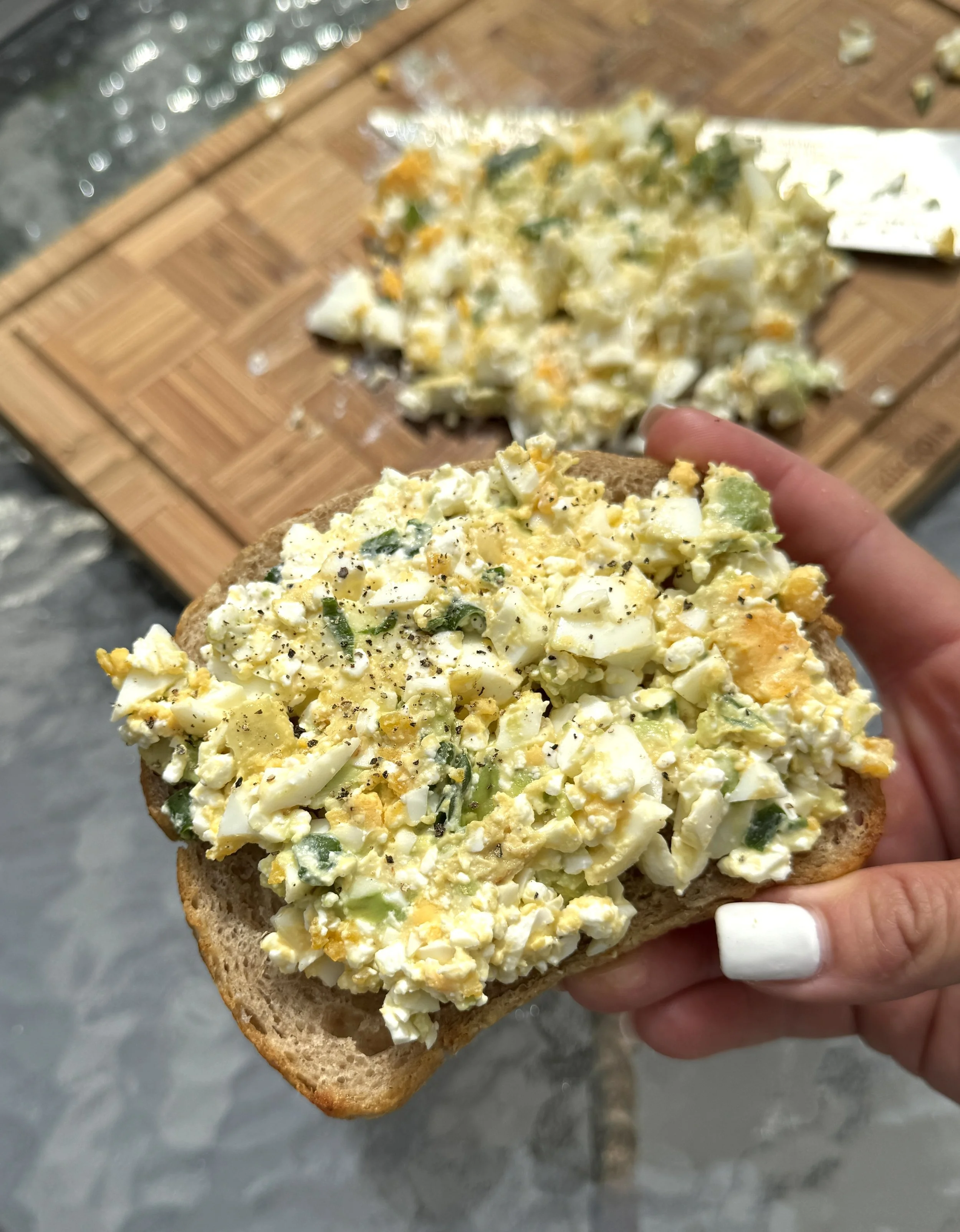 Avocado Egg Toast with Cottage Cheese