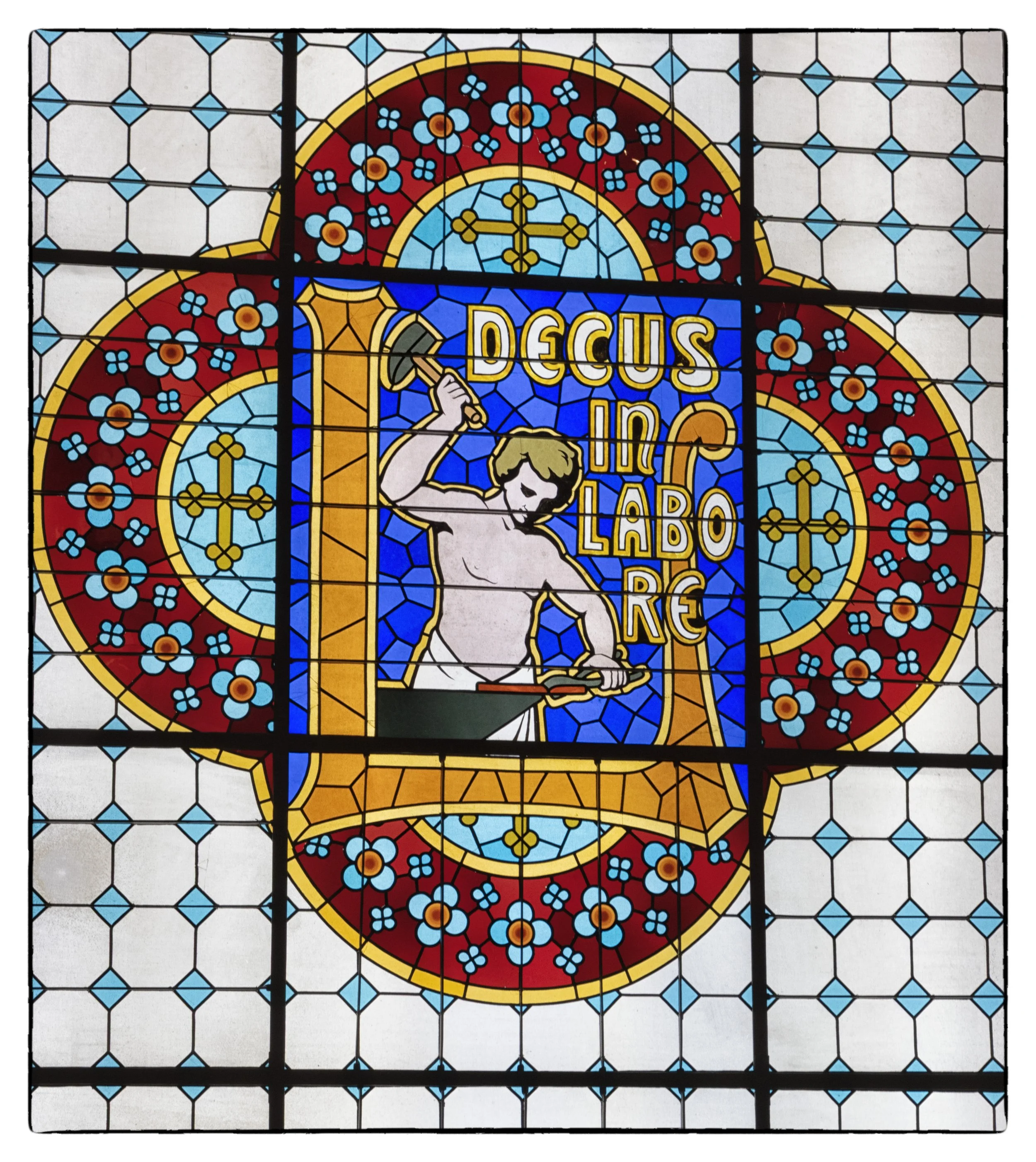 Stained glass ceiling window, Livaria Lello