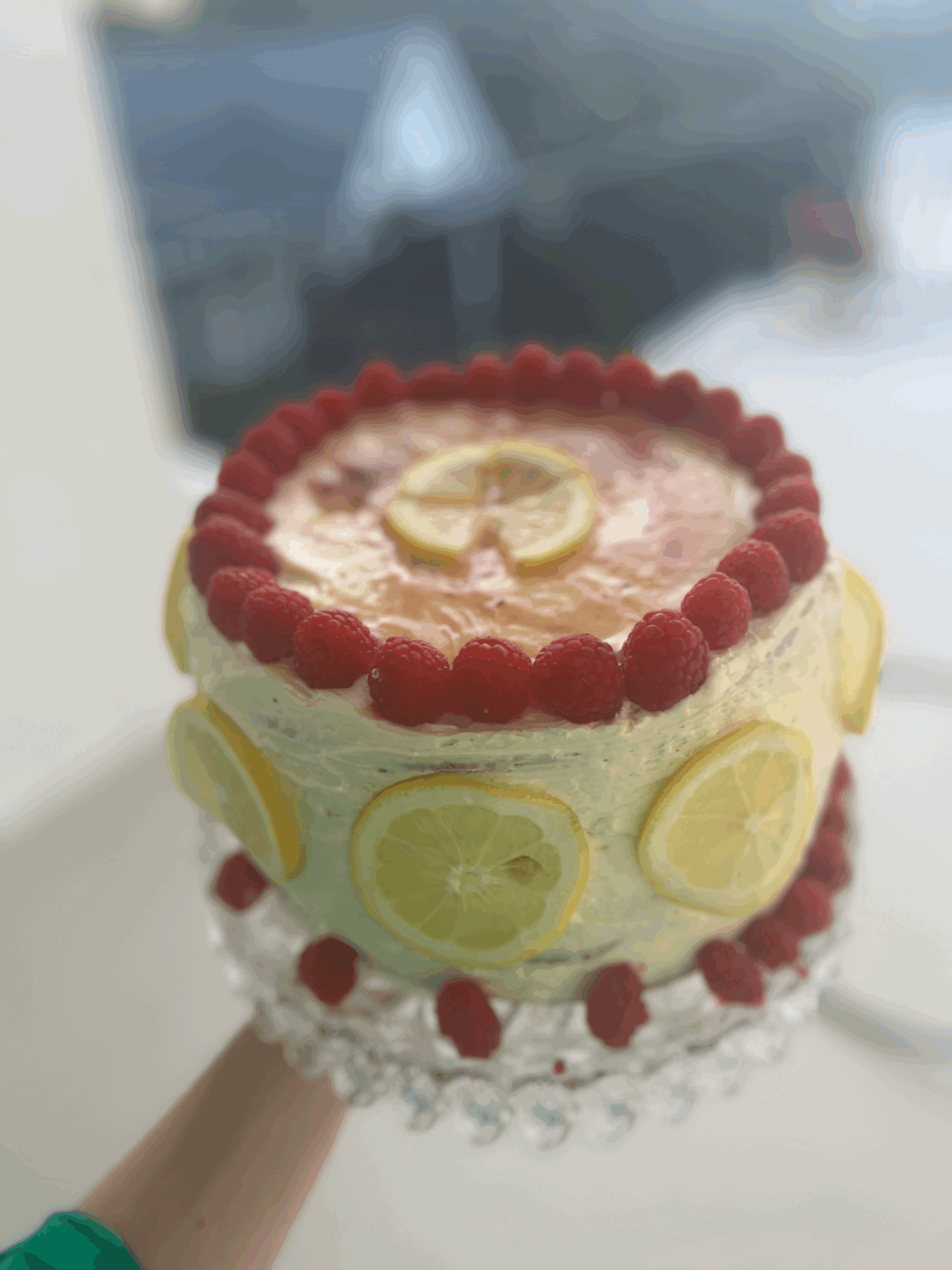 Easy peasy lemon squeezy raspberry layered cake