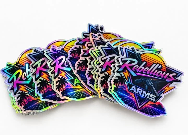 Rebellious Arms Holo Sticker, 3"x3"