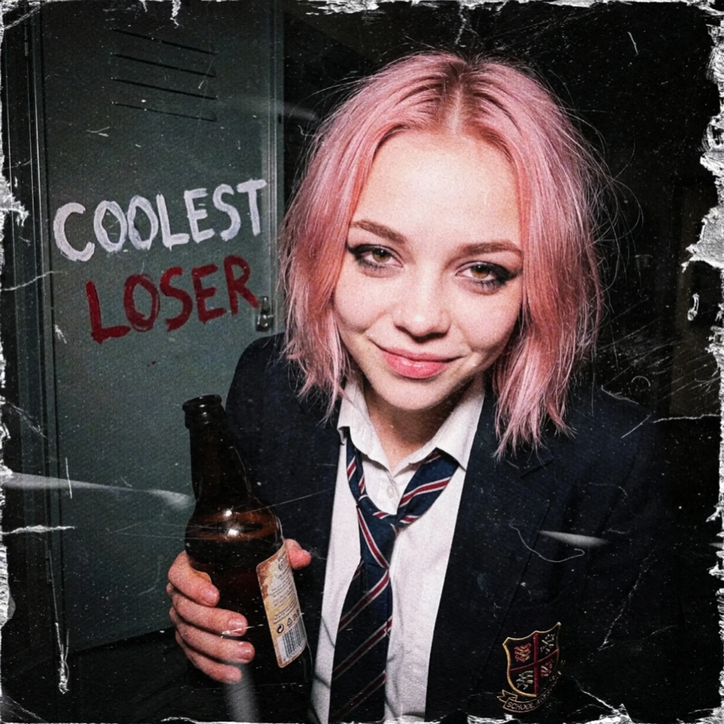 Pink Paradox new punk single cover for their track Coolest Loser