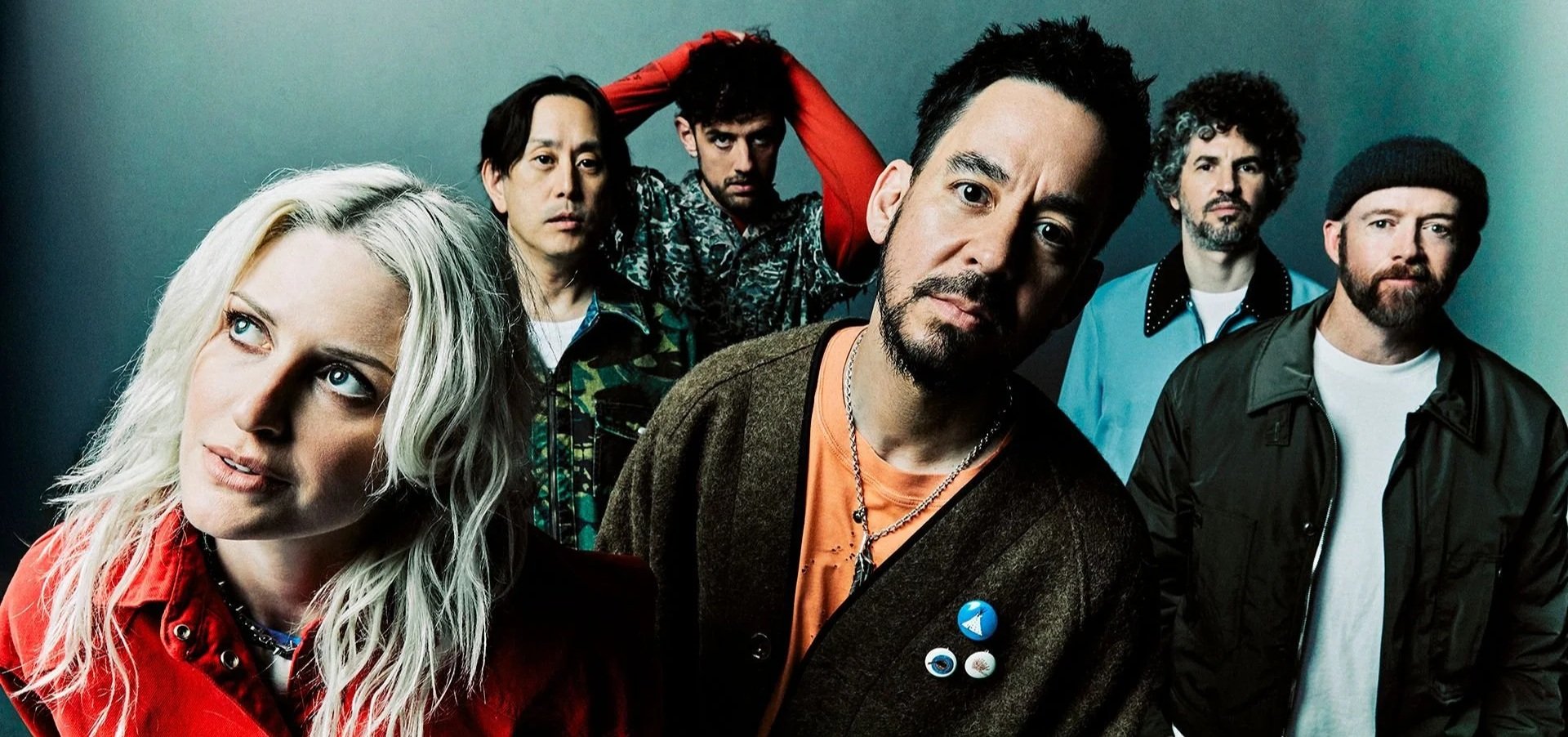 Linkin Park band posing, nu-metal revival 2026