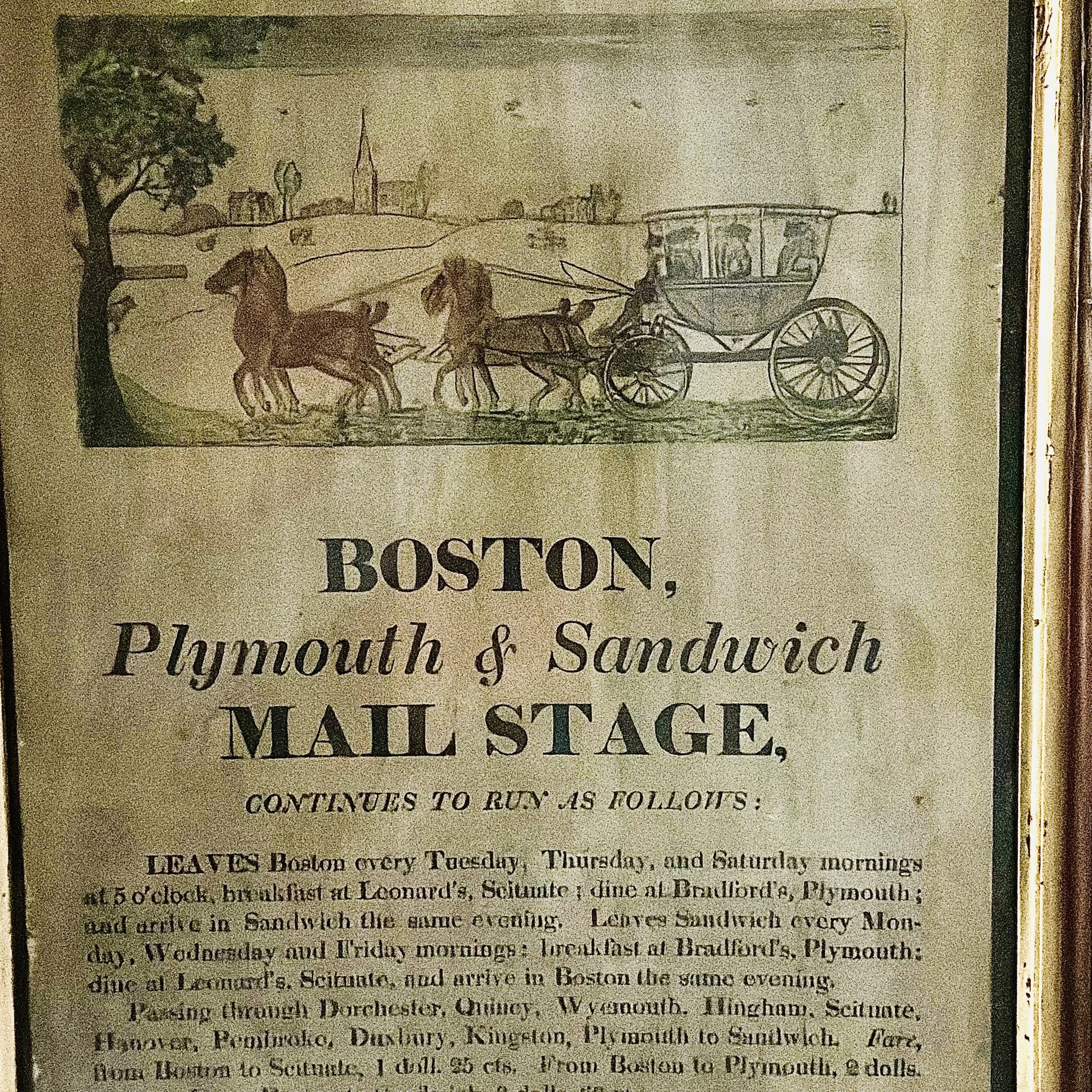 Boston, Plymouth &amp; Sandwich Mail Stagecoach
