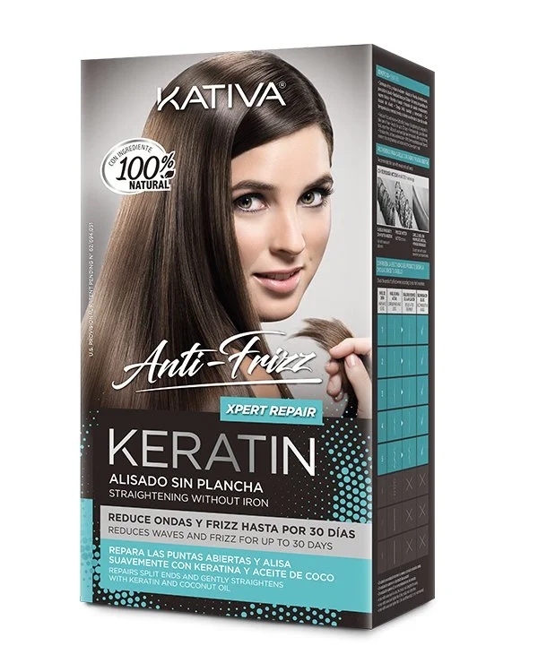 KATIVA ANTI-FRIZZ XPERT REPAIR KERATIN STRAIGHTENING WITHOUT IRON KIT