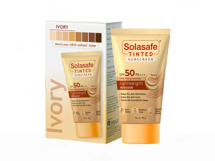 Solasafe Tinted Lightweight Mousse Sunscreen SPF 50 PA+++