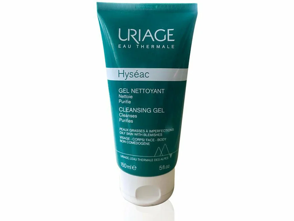 Uriage Hyseac Cleansing Gel, Best cleanser for oily skin, Acne-prone skin cleanser, Gentle foaming face wash, Uriage cleanser for sensitive skin, Sebum control face wash