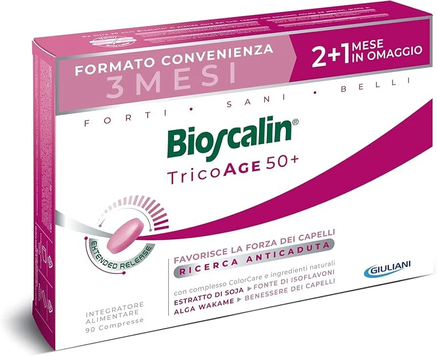 Bioscalin TricoAge 50+ Hair Strengthening 30 Tablets (x3)