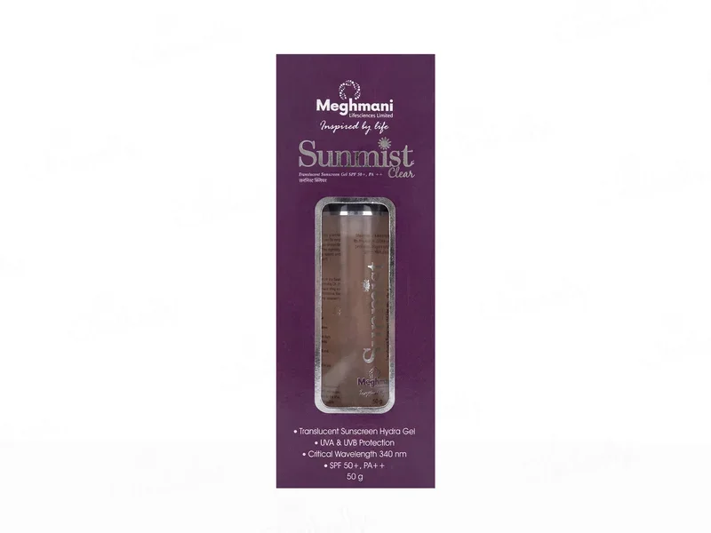 Sunmist Clear Translucent Sunscreen Gel SPF 50+ PA++