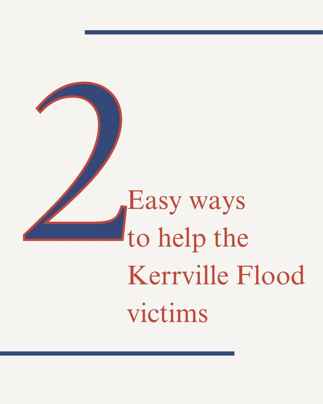 My heart is in Kerrville. Two of the girls who were lost were schoolmates of my oldest son. Camp Mystic is woven into the fabric of our community. My wife spent every summer there as a camper and then a counselor. 

If you&rsquo;re looking for a way 