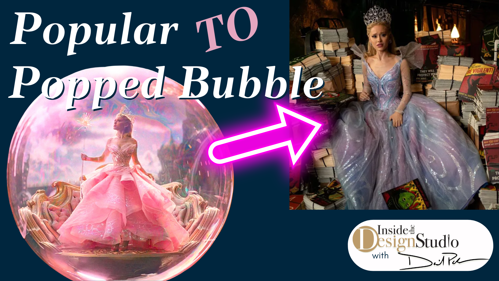 Glinda from wicked going from bubble to shock