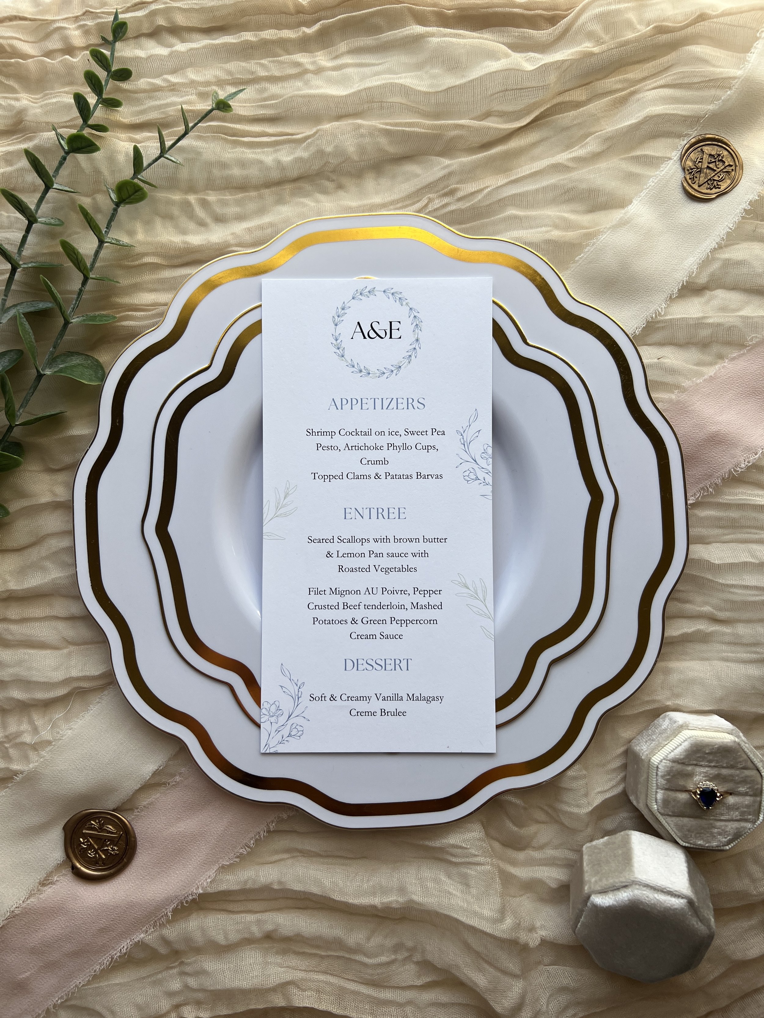 Simple Floral Menu