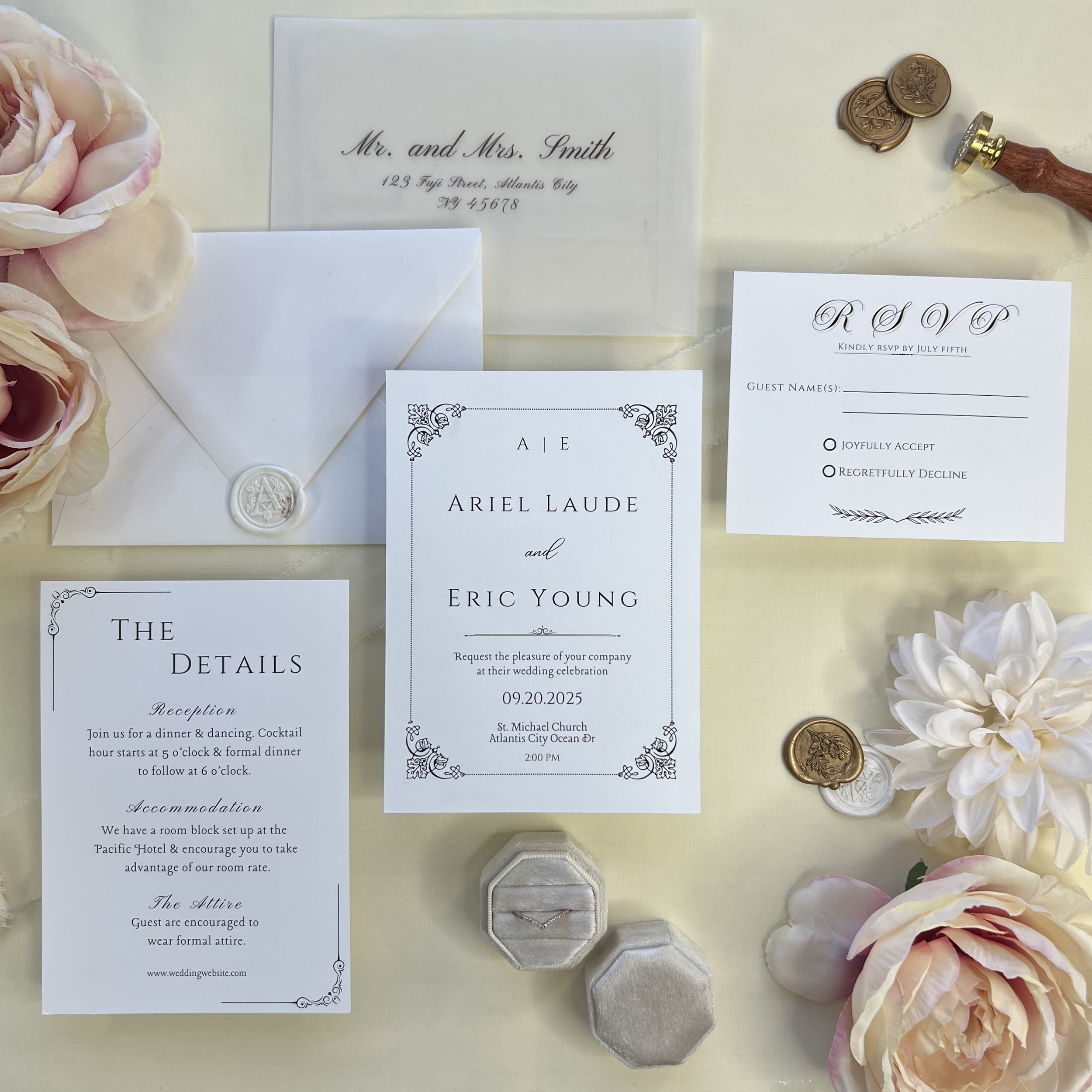 Classic Vintage Invitation Set
