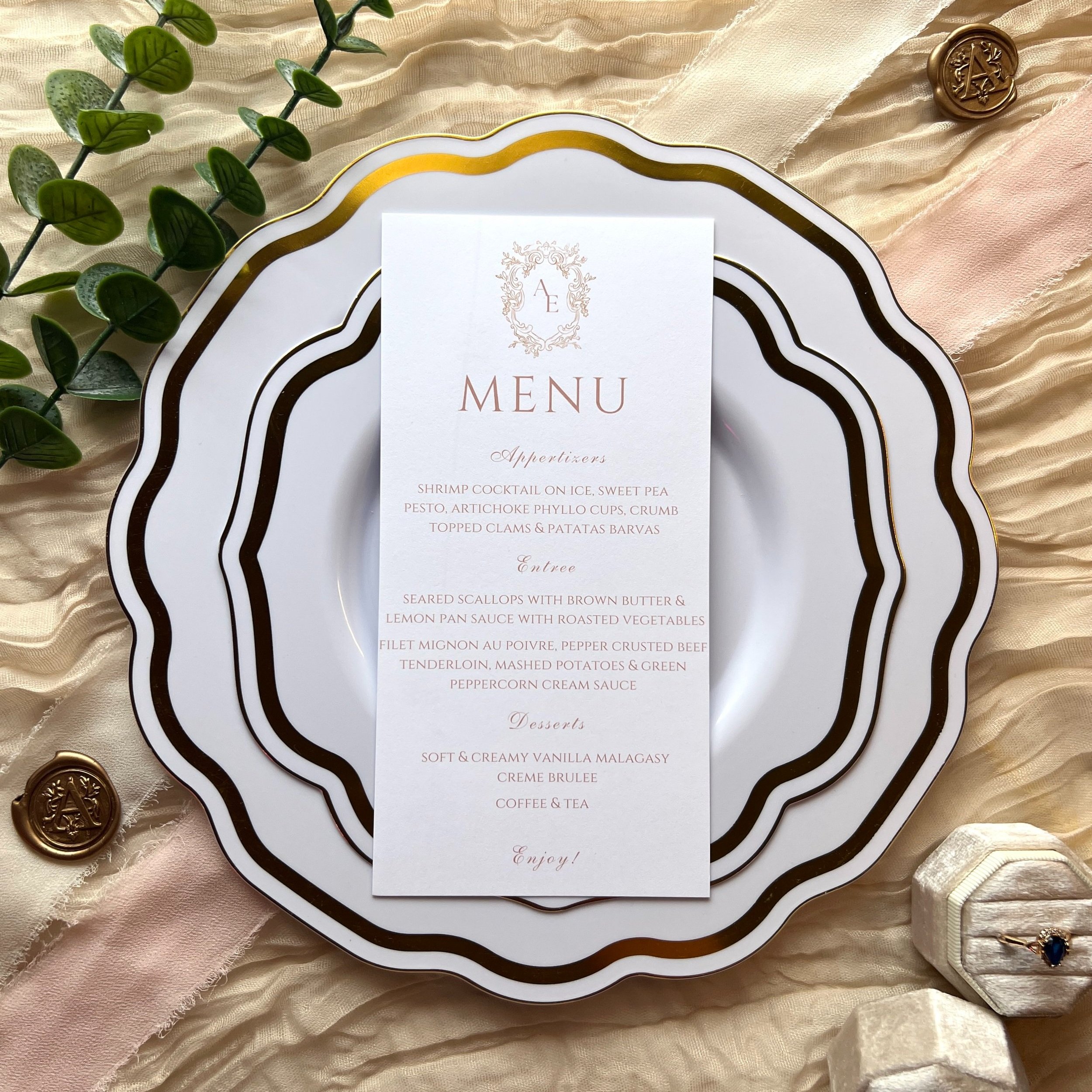 Beige Vintage Theme Menu