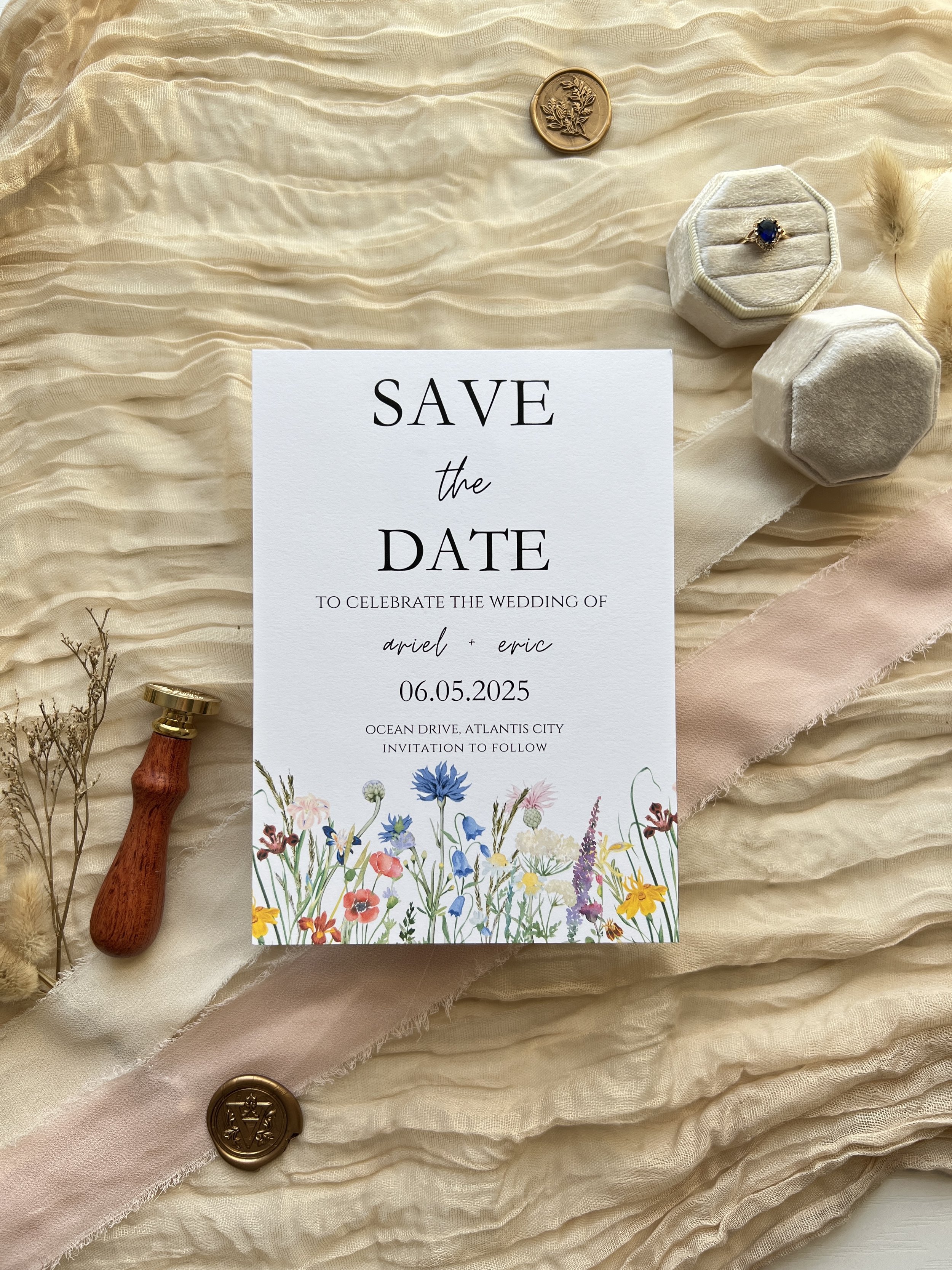 Garden Floral Theme Save the Date