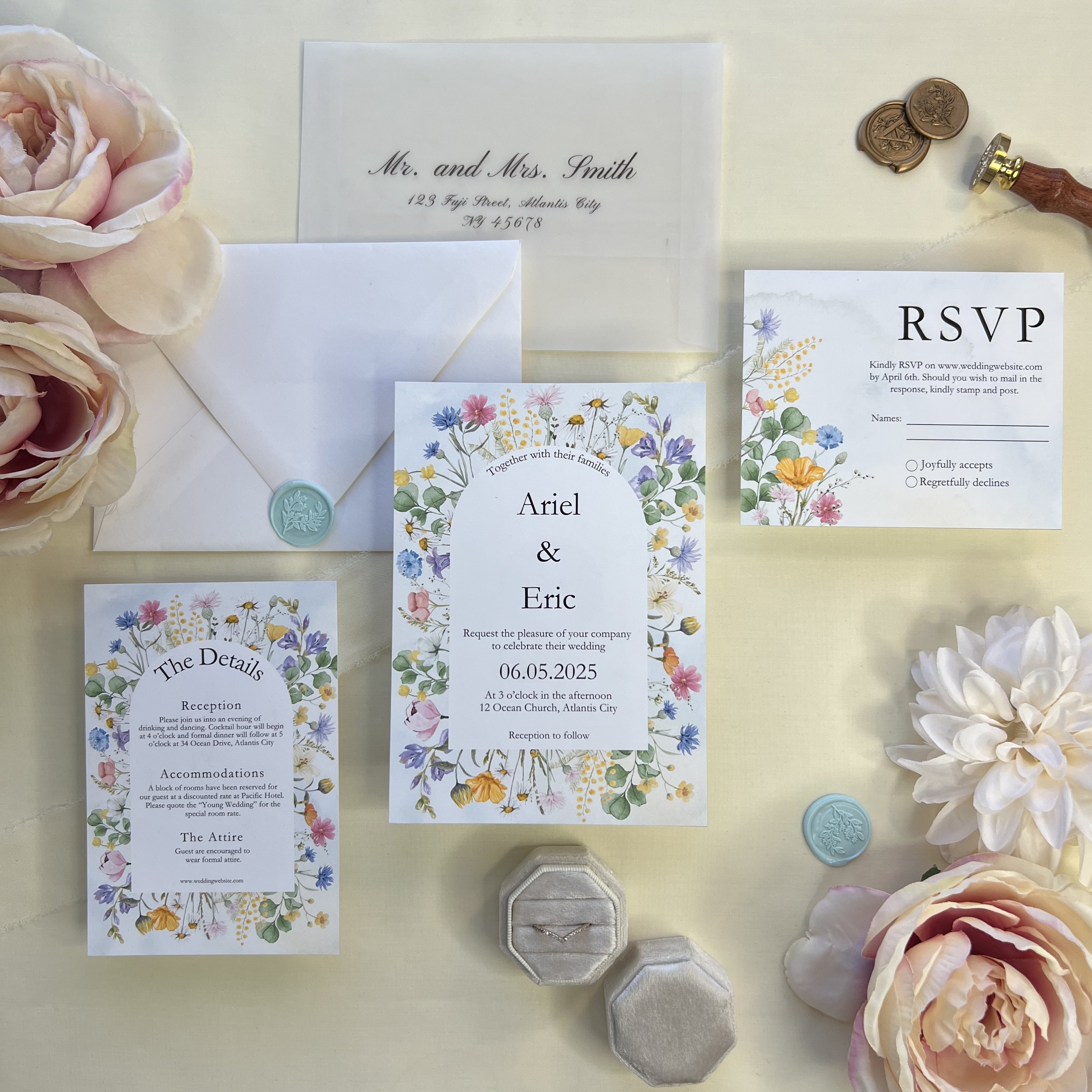 Garden Theme Wedding Invitation Set