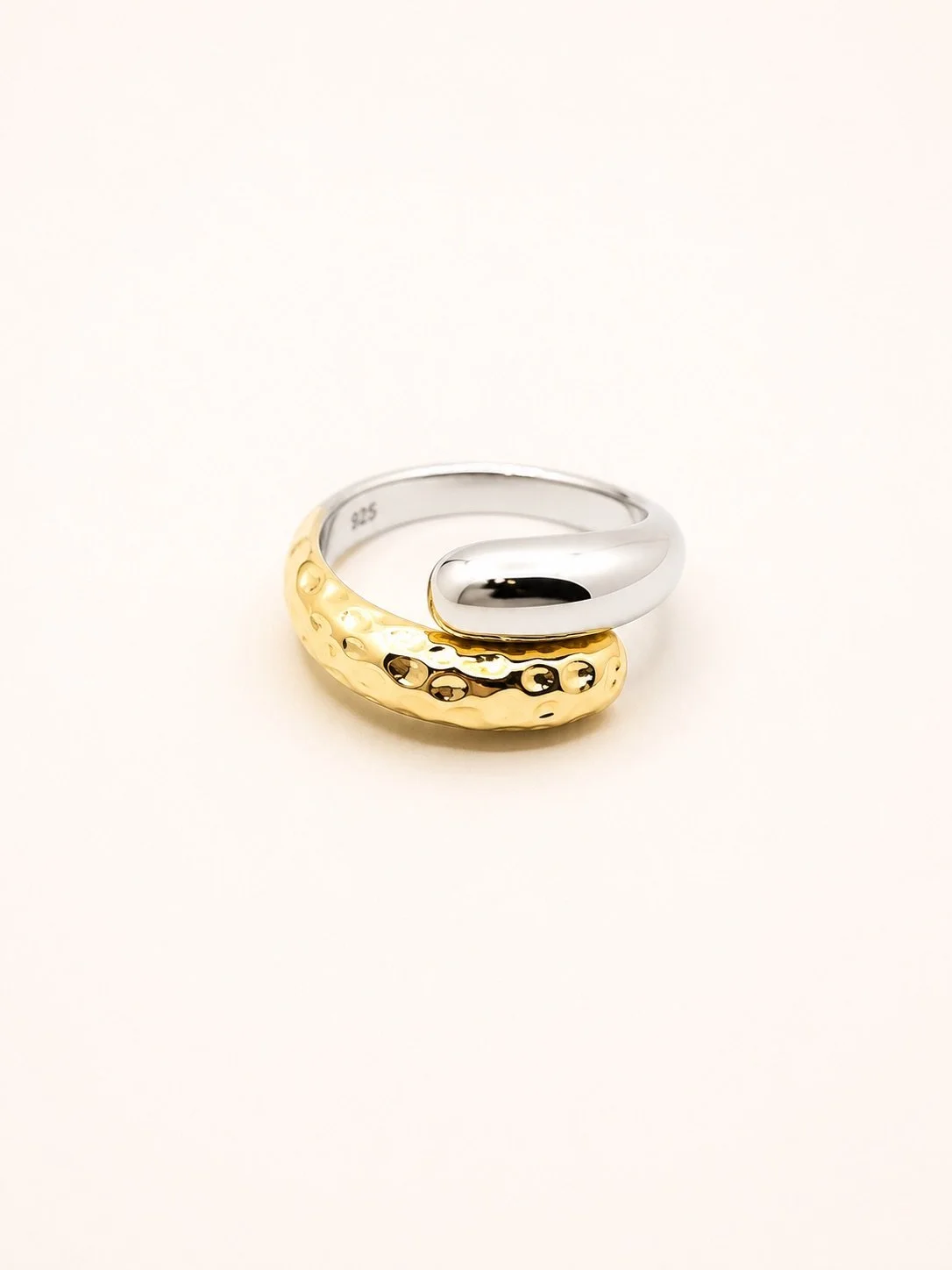 Intertwined Mixed Metal Ring