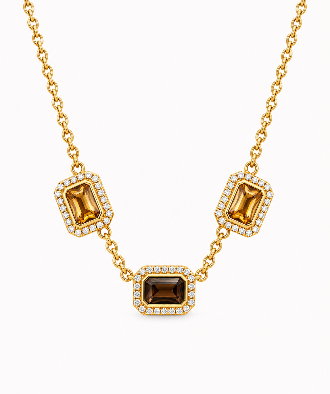 Citrine Mixed Gem Necklace