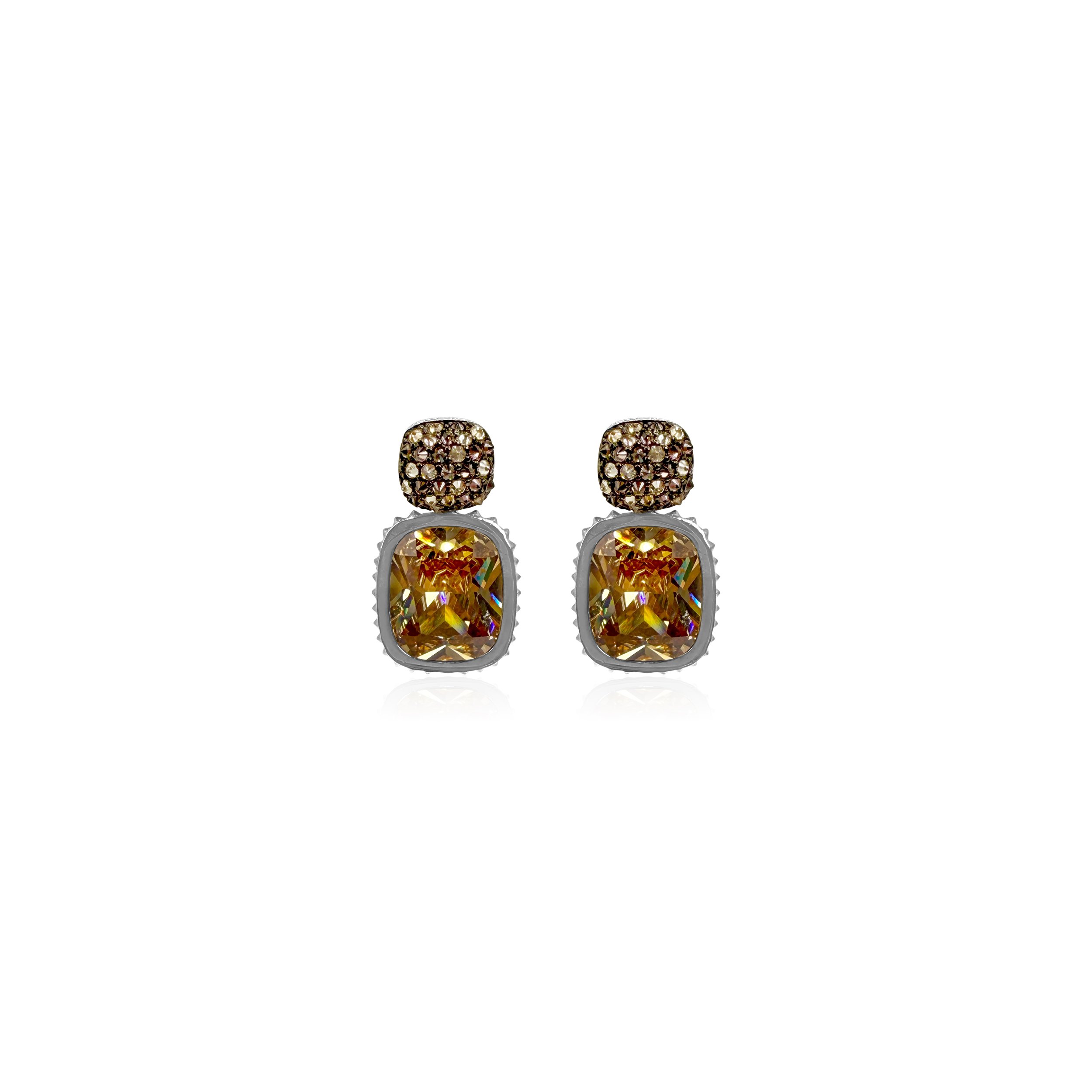 Amber Caviar Creme Earrings